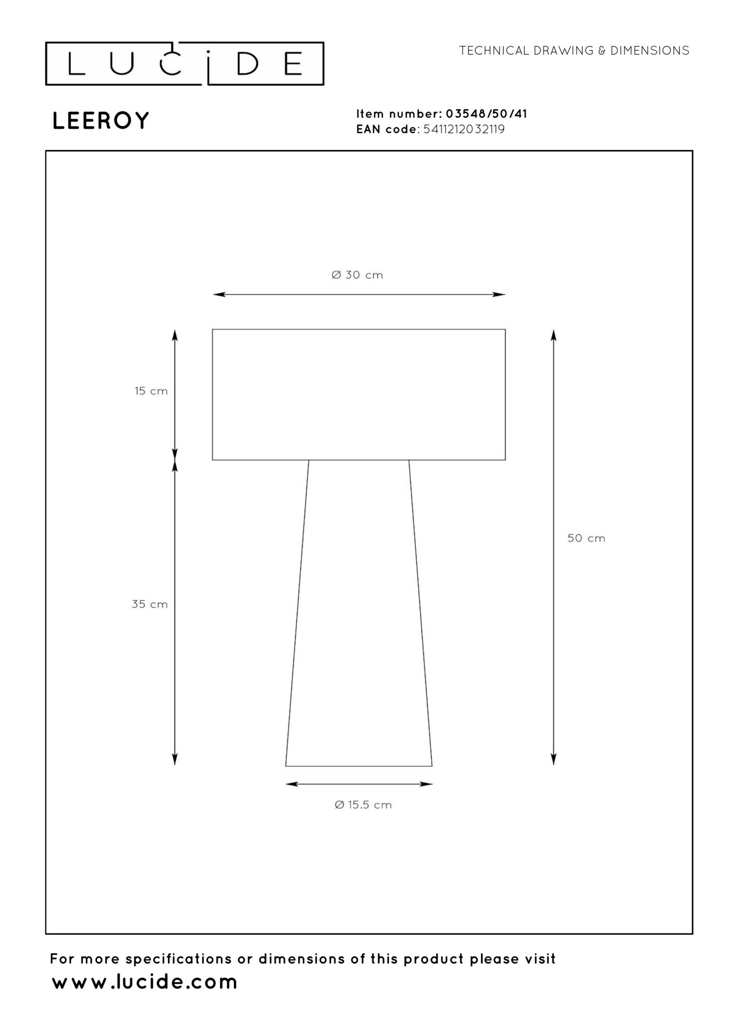 Leeroy Table Lamp - Taupe