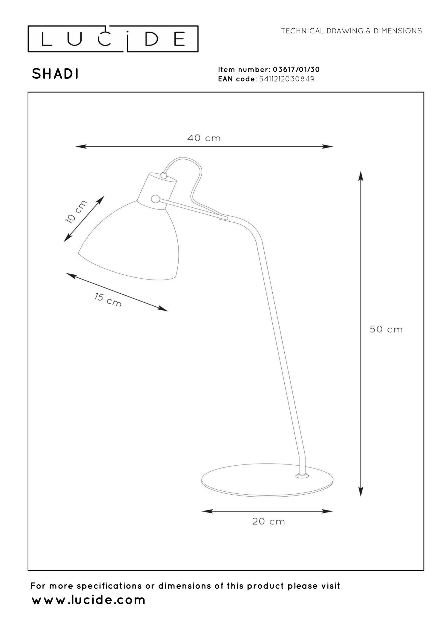 Shadi Table Lamp - Matt Black