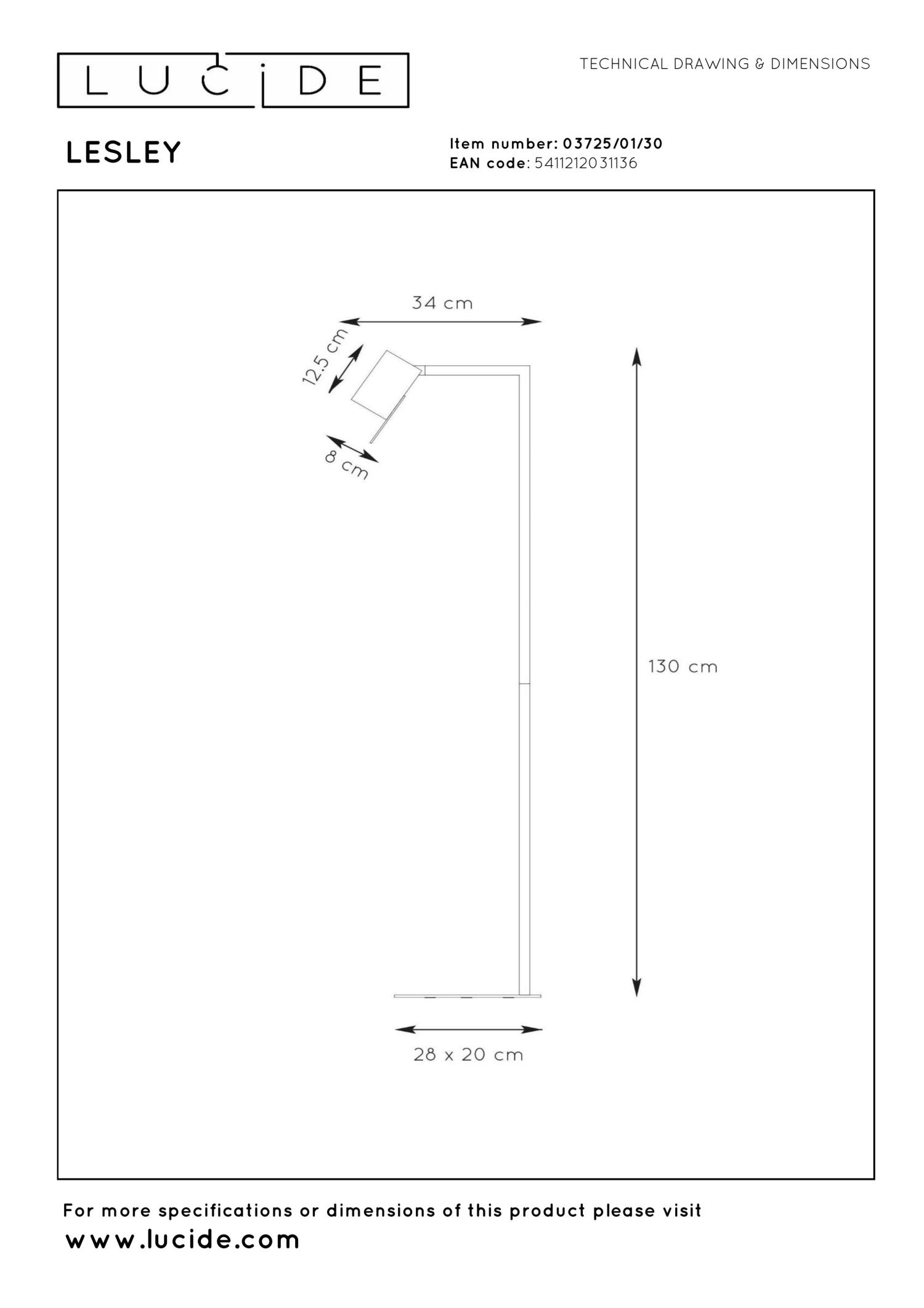 Lesley Floor Lamp - Matt Black