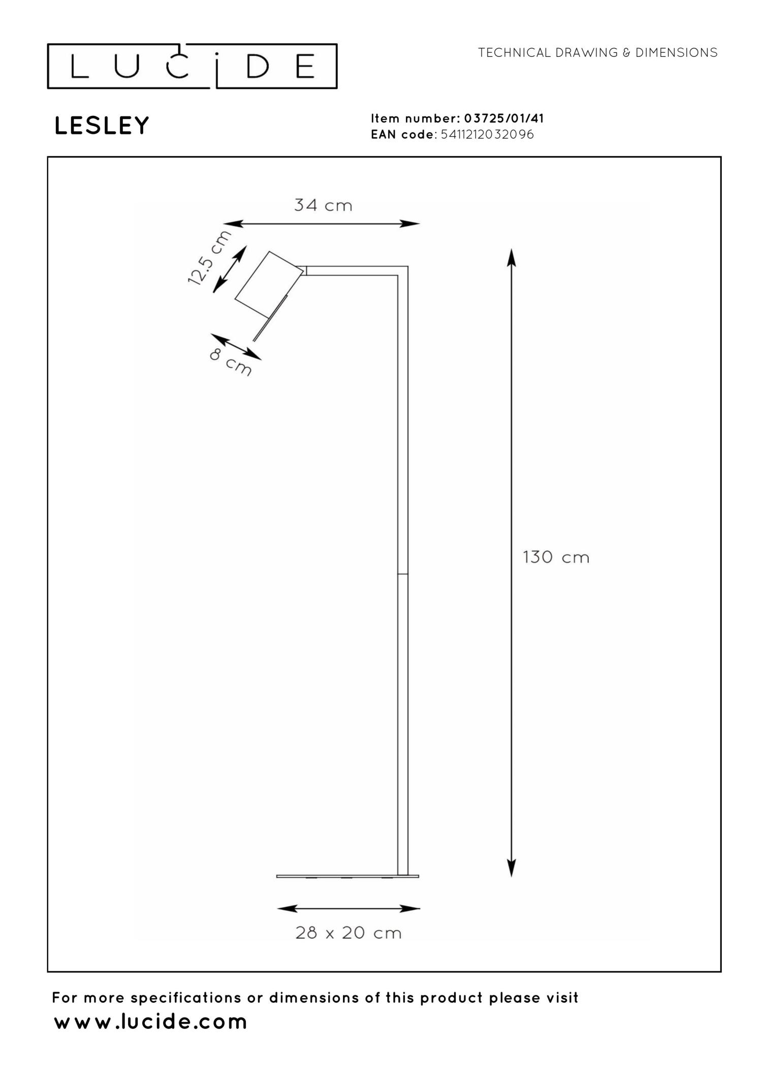 Lesley Floor Lamp - Matt Black