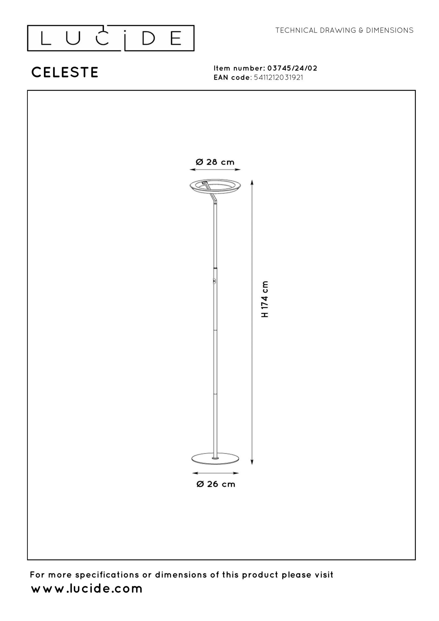 Celeste Floor Lamp - Brushed Gold/Opal