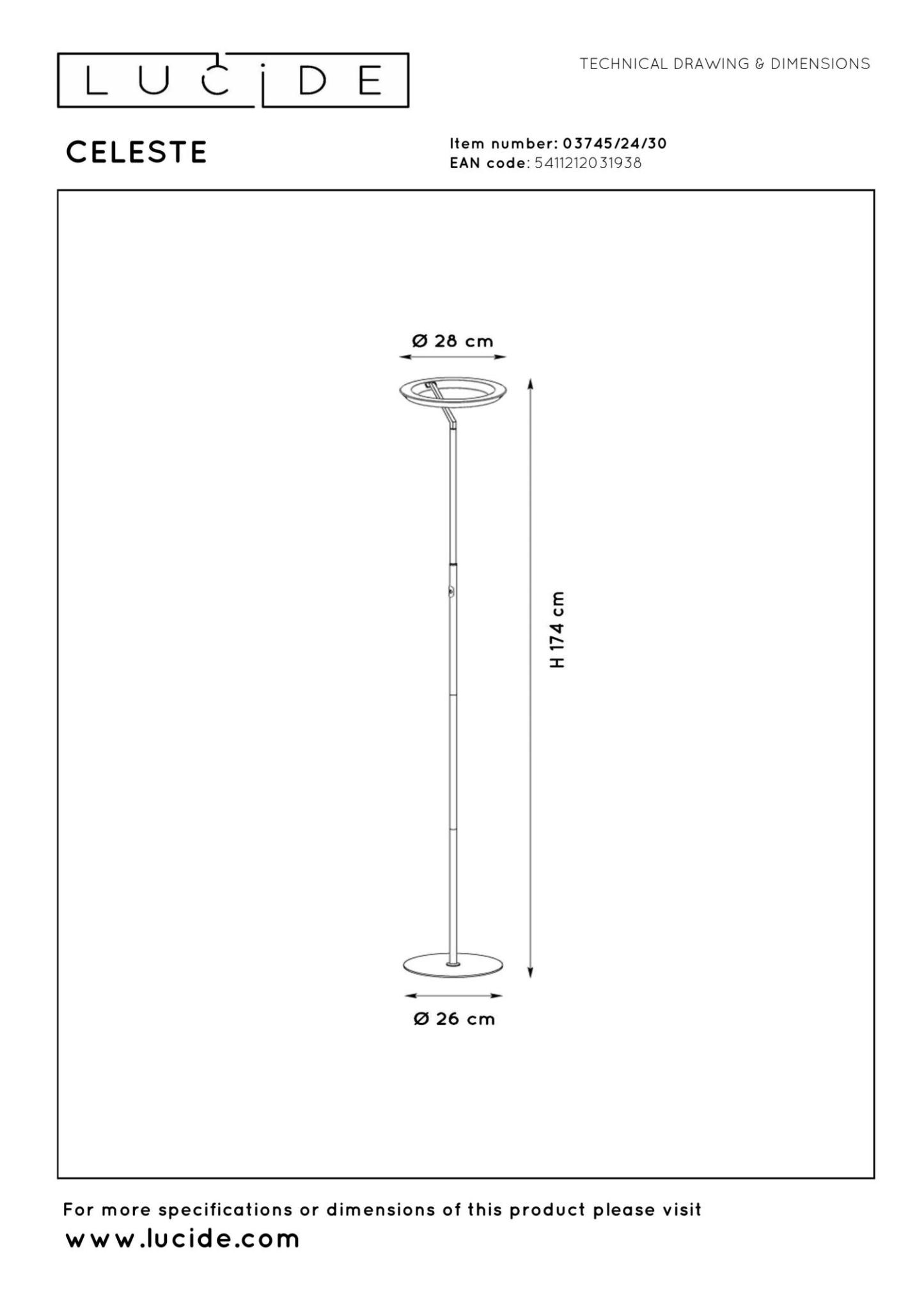 Celeste Floor Lamp - Brushed Gold/Opal