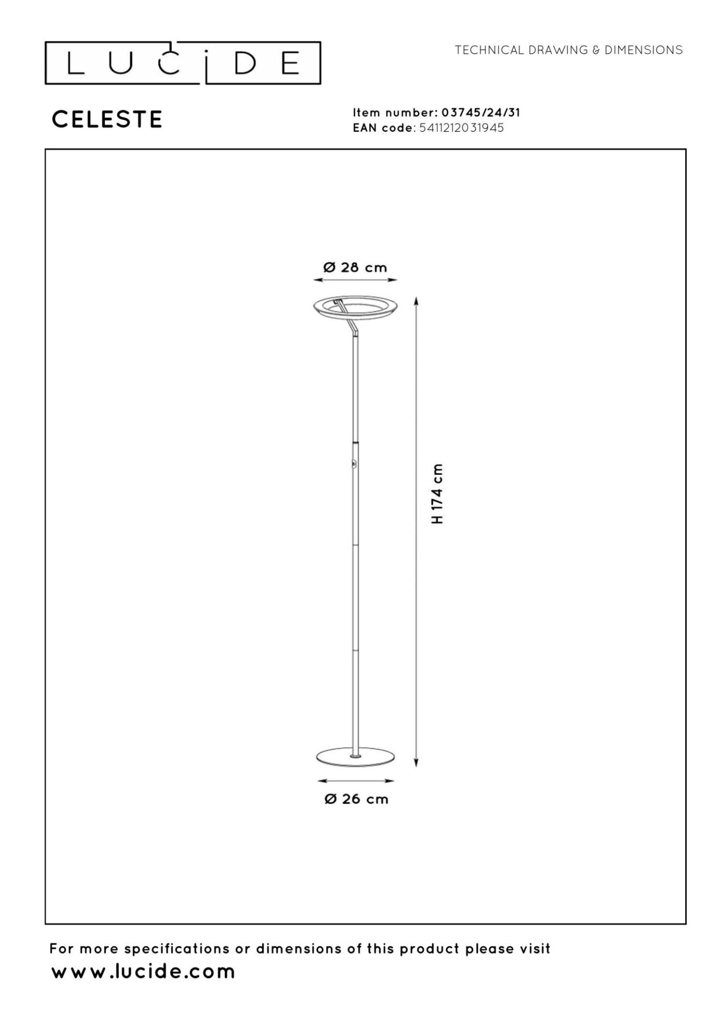 Celeste Floor Lamp - Brushed Gold/Opal