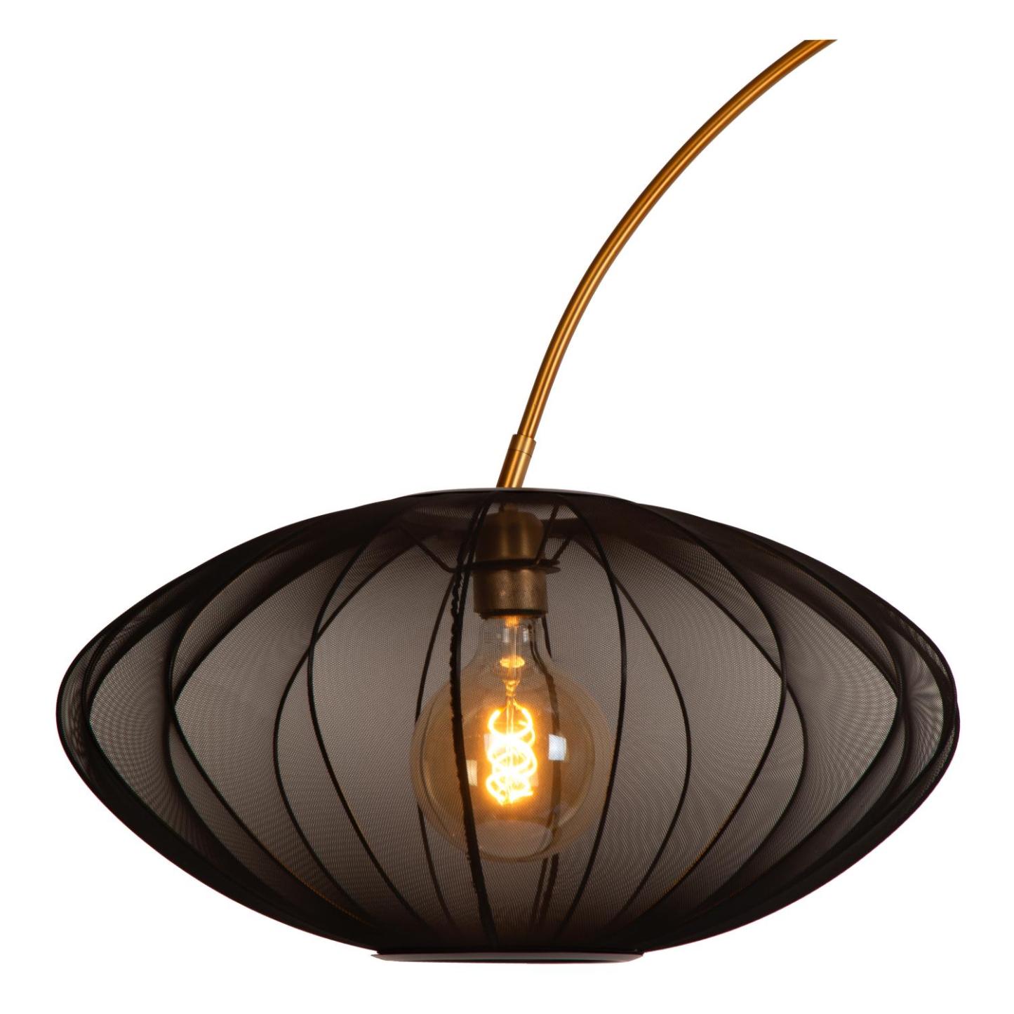 Corina Floor Lamp - Matt Gold/Smoked Black