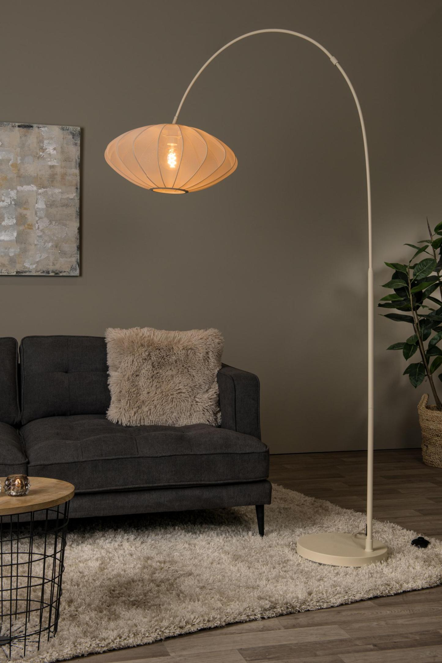 Corina Floor Lamp - Matt Gold/Smoked Black