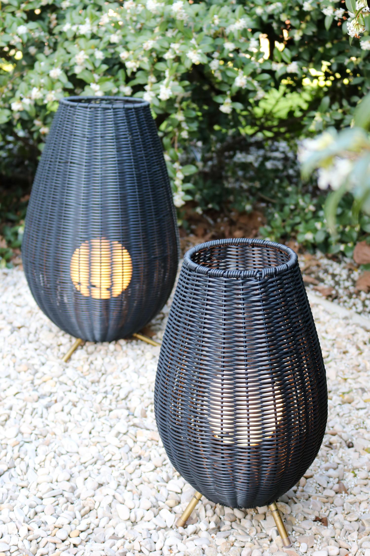 Colin Outdoor Lights - Matt Black/Opal