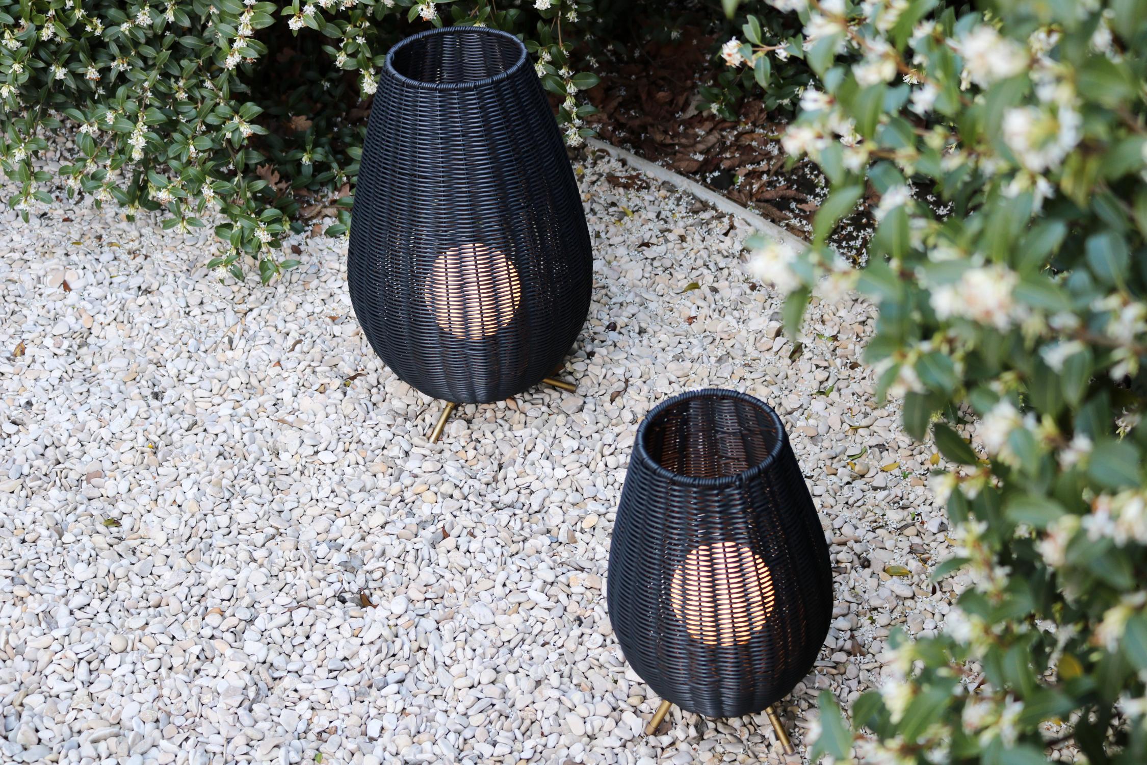 Colin Outdoor Lights - Matt Black/Opal