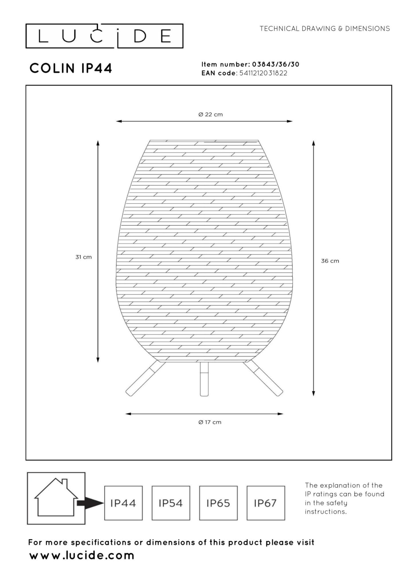 Colin Outdoor Lights - Matt Black/Opal
