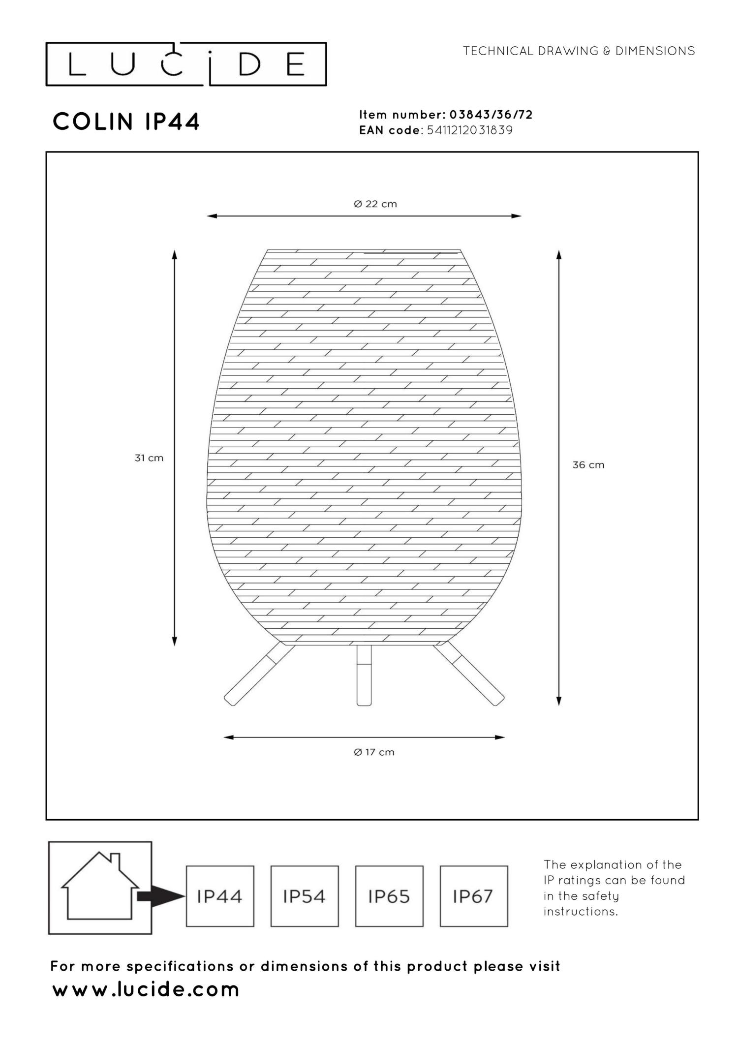 Colin Outdoor Lights - Matt Black/Opal