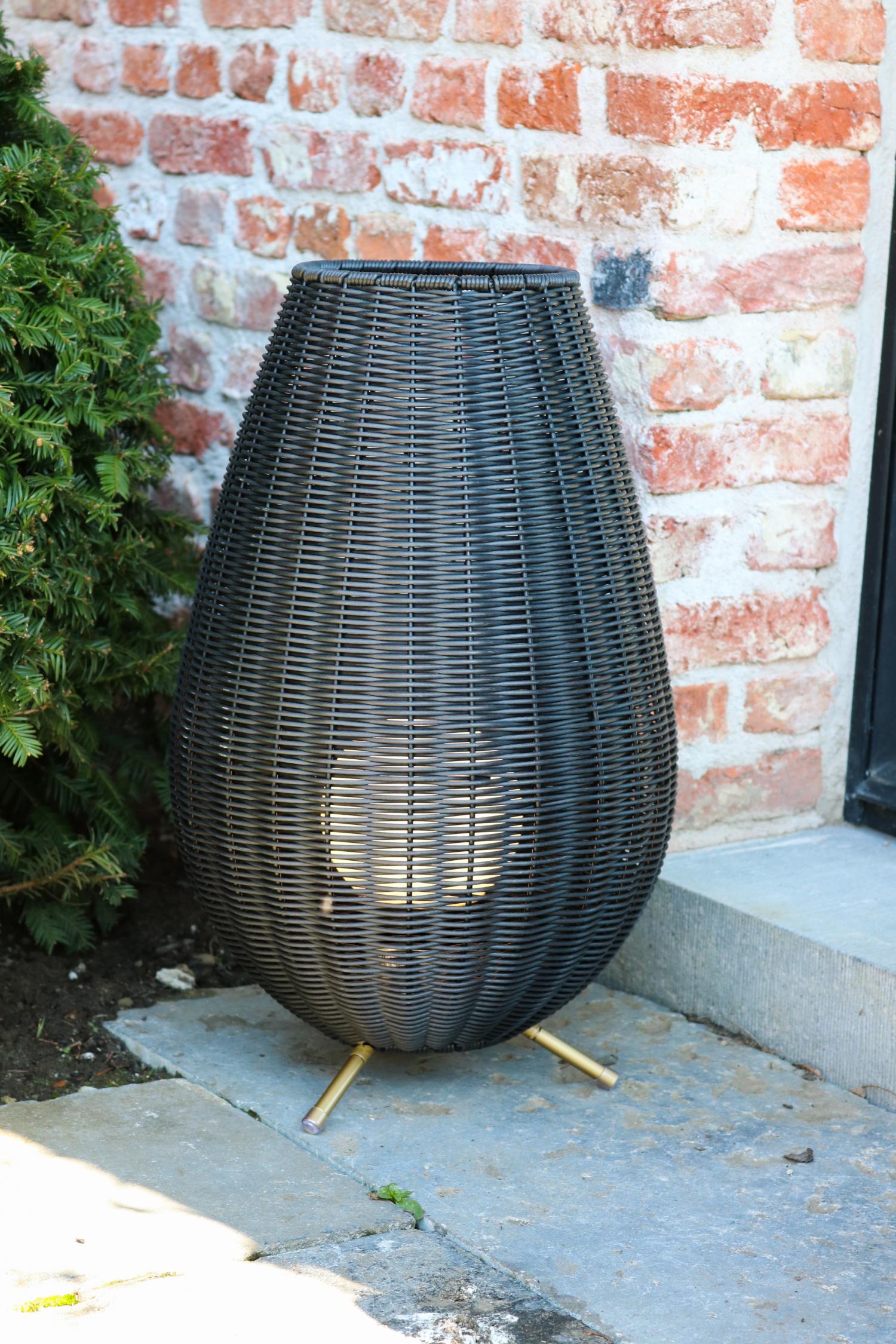 Colin Outdoor Lights - Matt Black/Opal