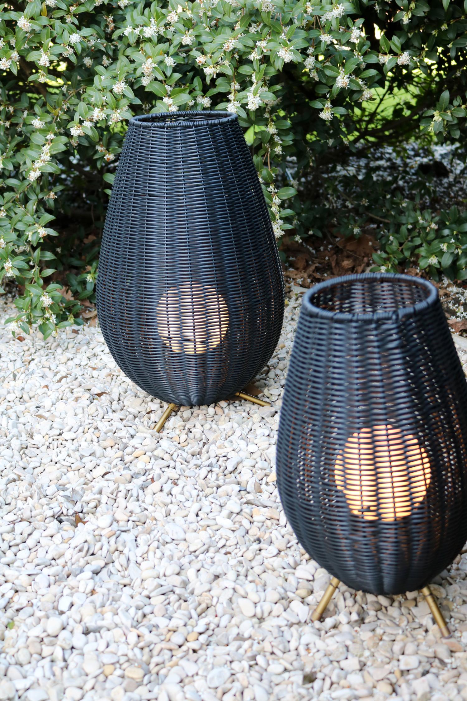 Colin Outdoor Lights - Matt Black/Opal