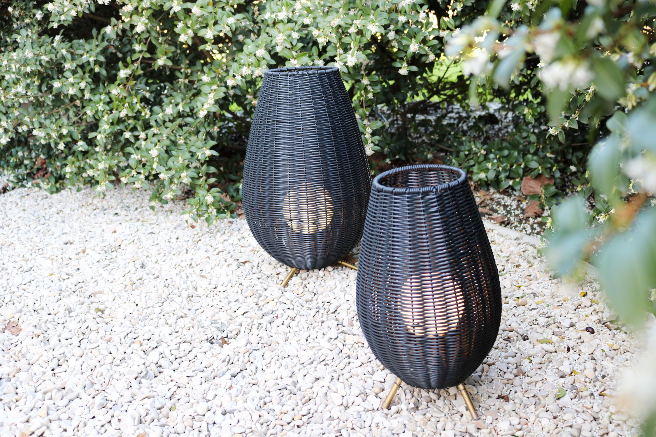 Colin Outdoor Lights - Matt Black/Opal