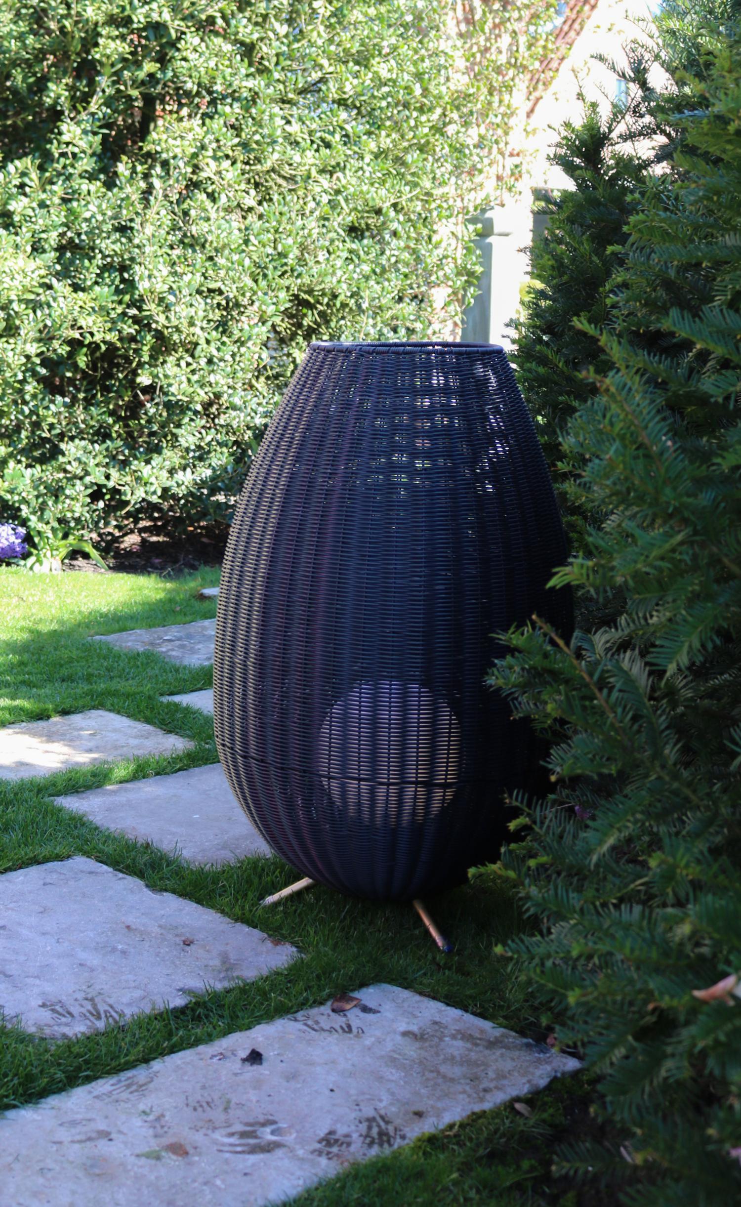 Colin Outdoor Lights - Matt Black/Opal