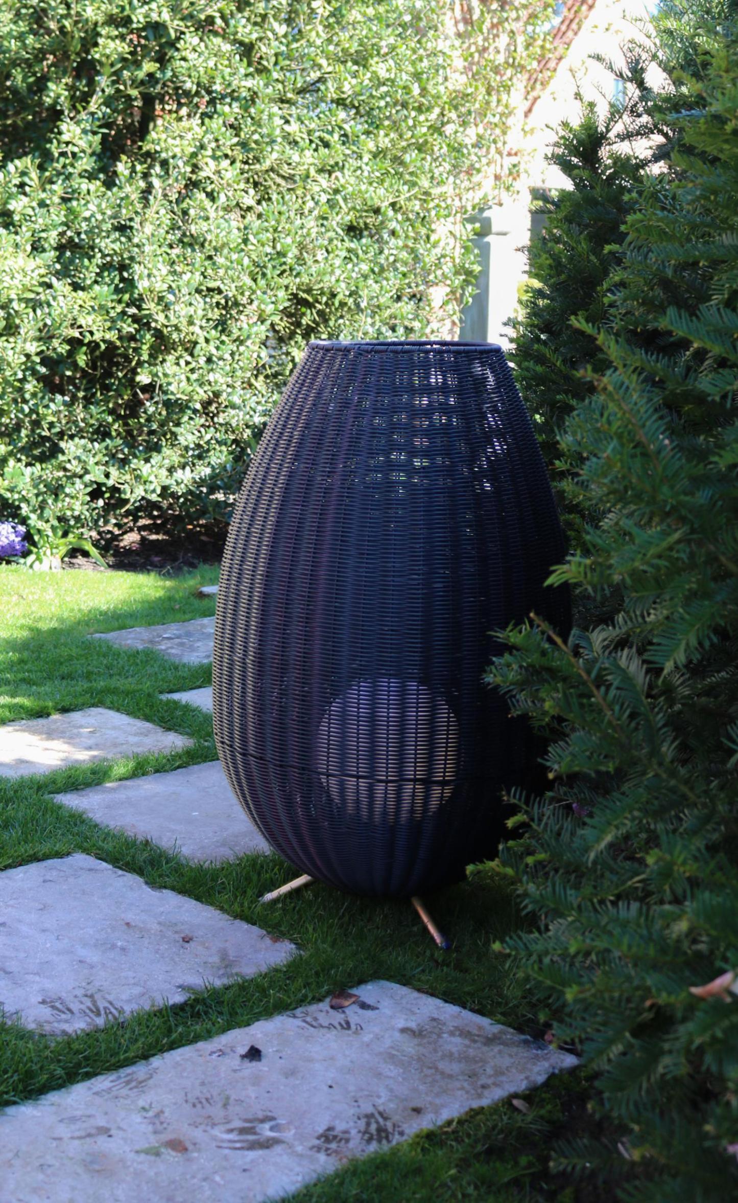 Colin Outdoor Lights - Matt Black/Opal