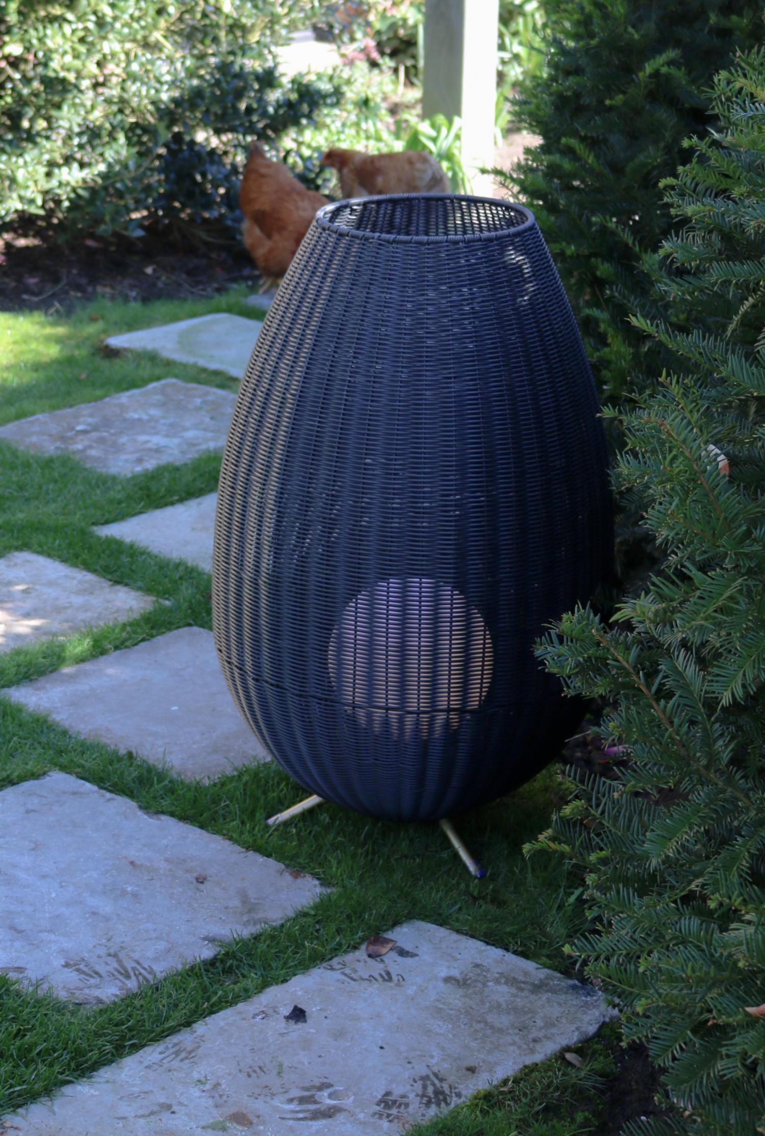 Colin Outdoor Lights - Matt Black/Opal