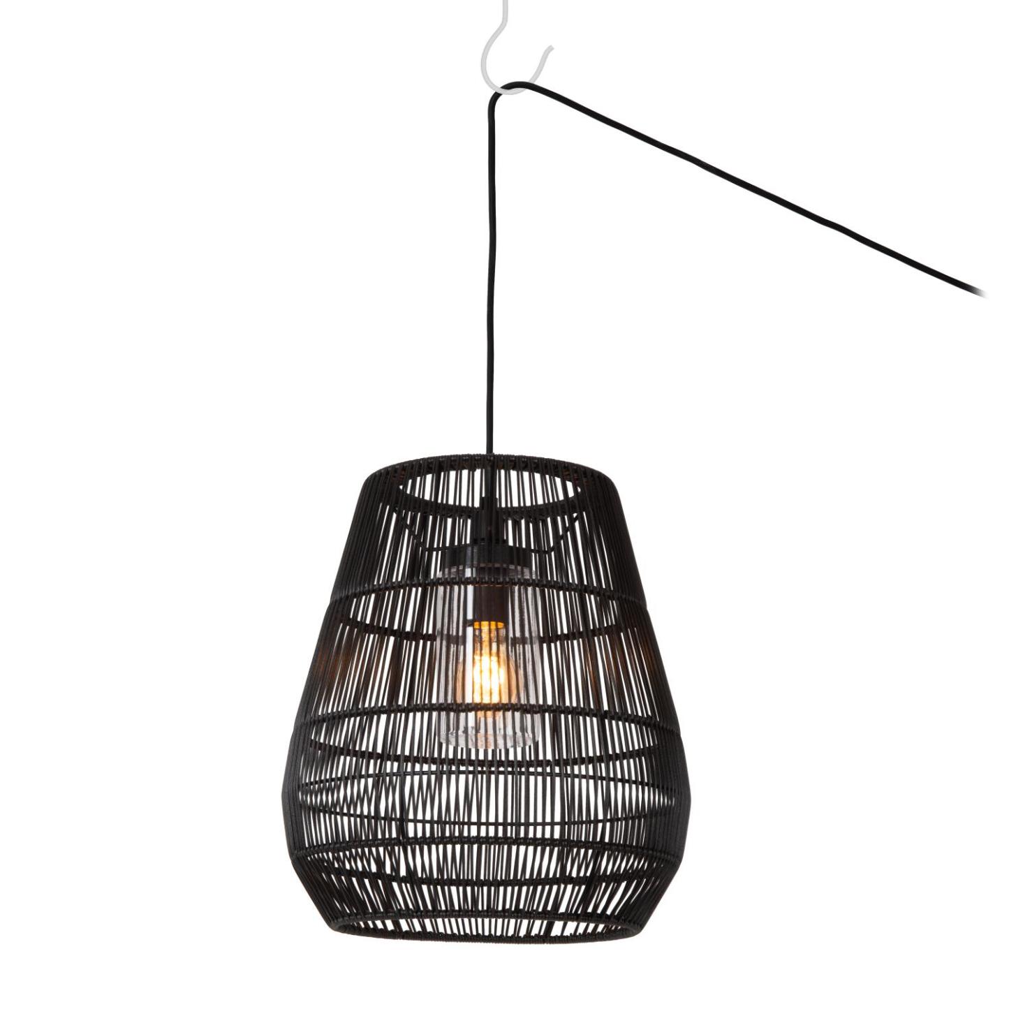 Nerida Outdoor Lights - Matt Black/Black Rattan