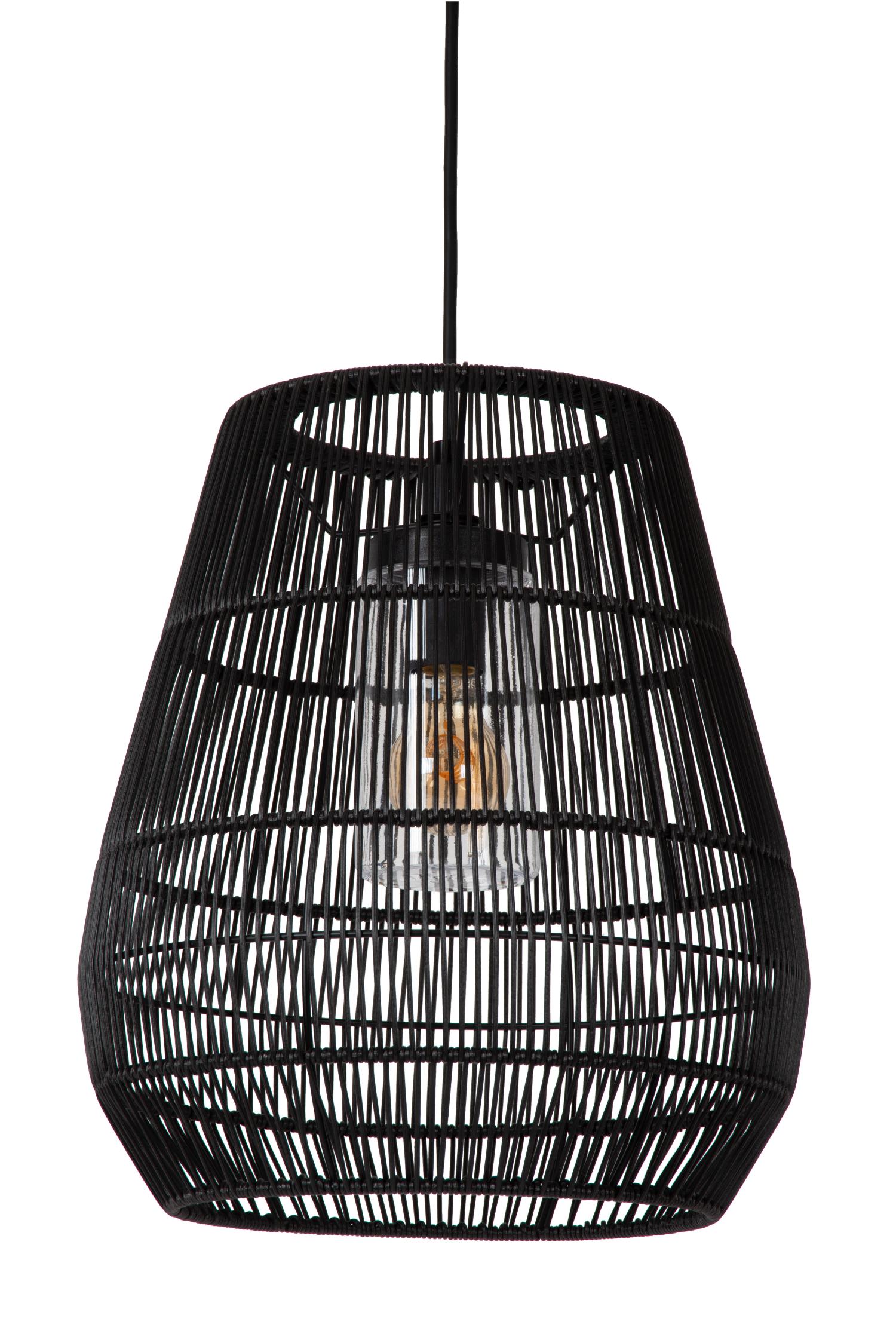 Nerida Outdoor Lights - Matt Black/Black Rattan