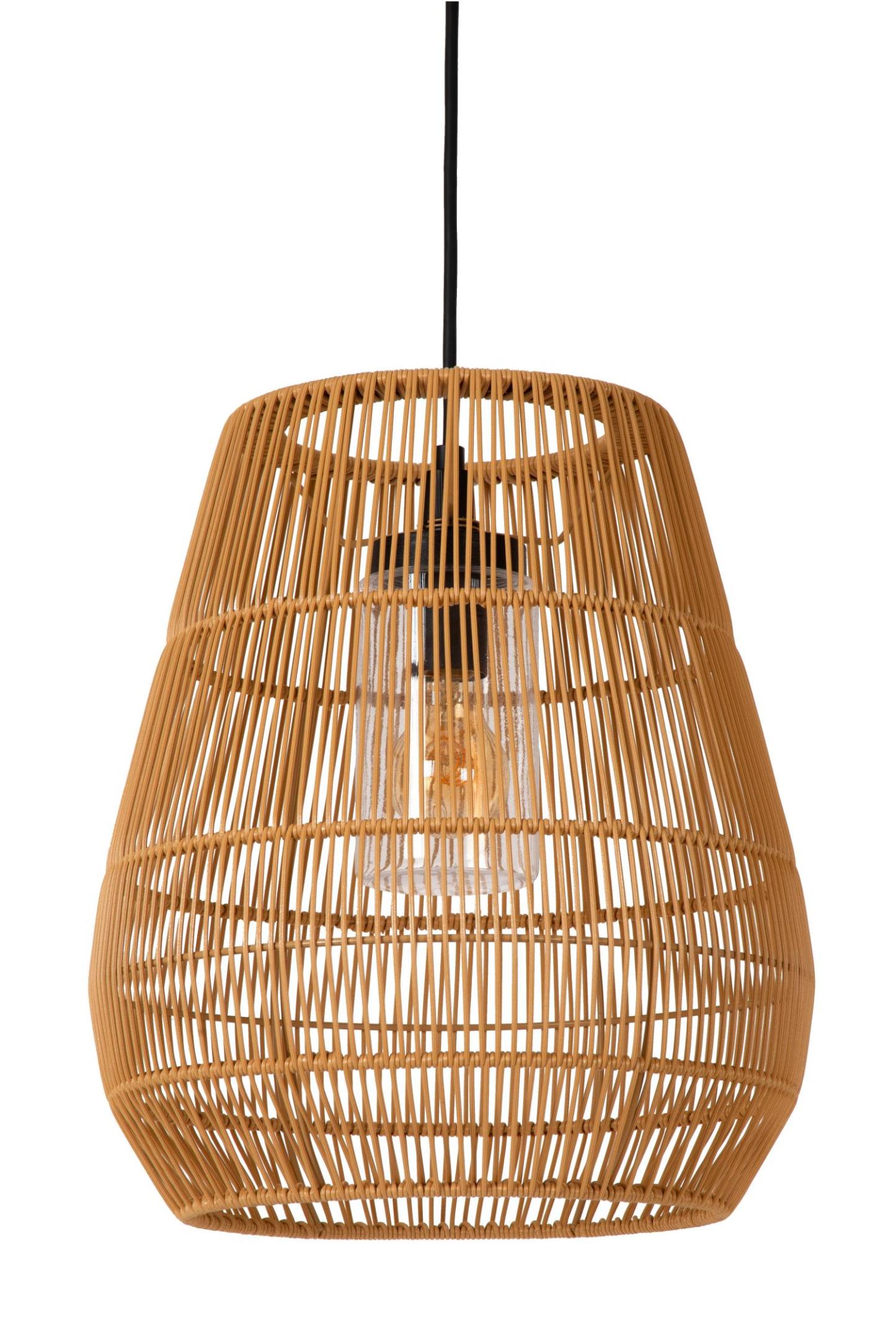 Nerida Outdoor Lights - Matt Black/Black Rattan