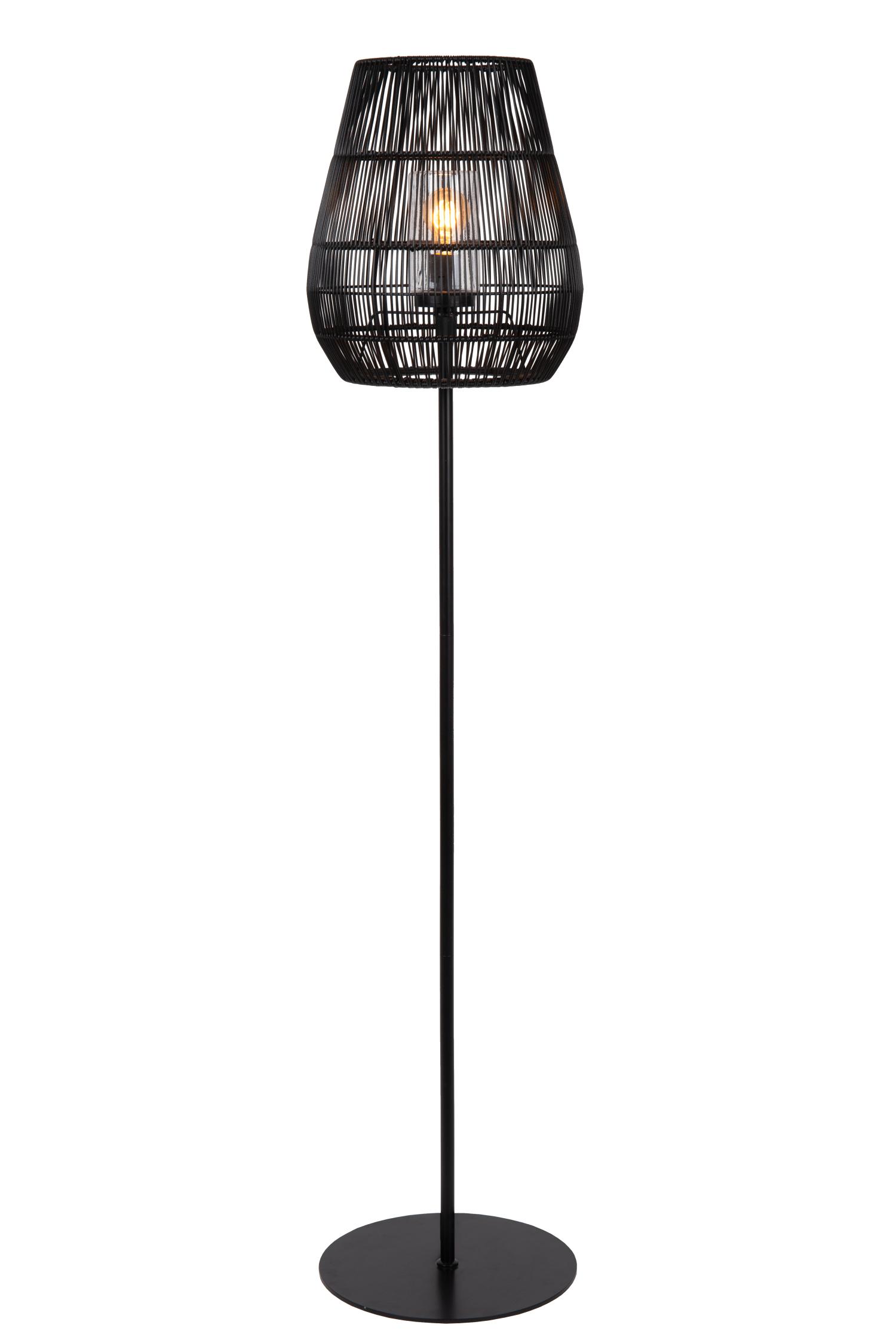 Nerida Outdoor Lights - Matt Black/Black Rattan