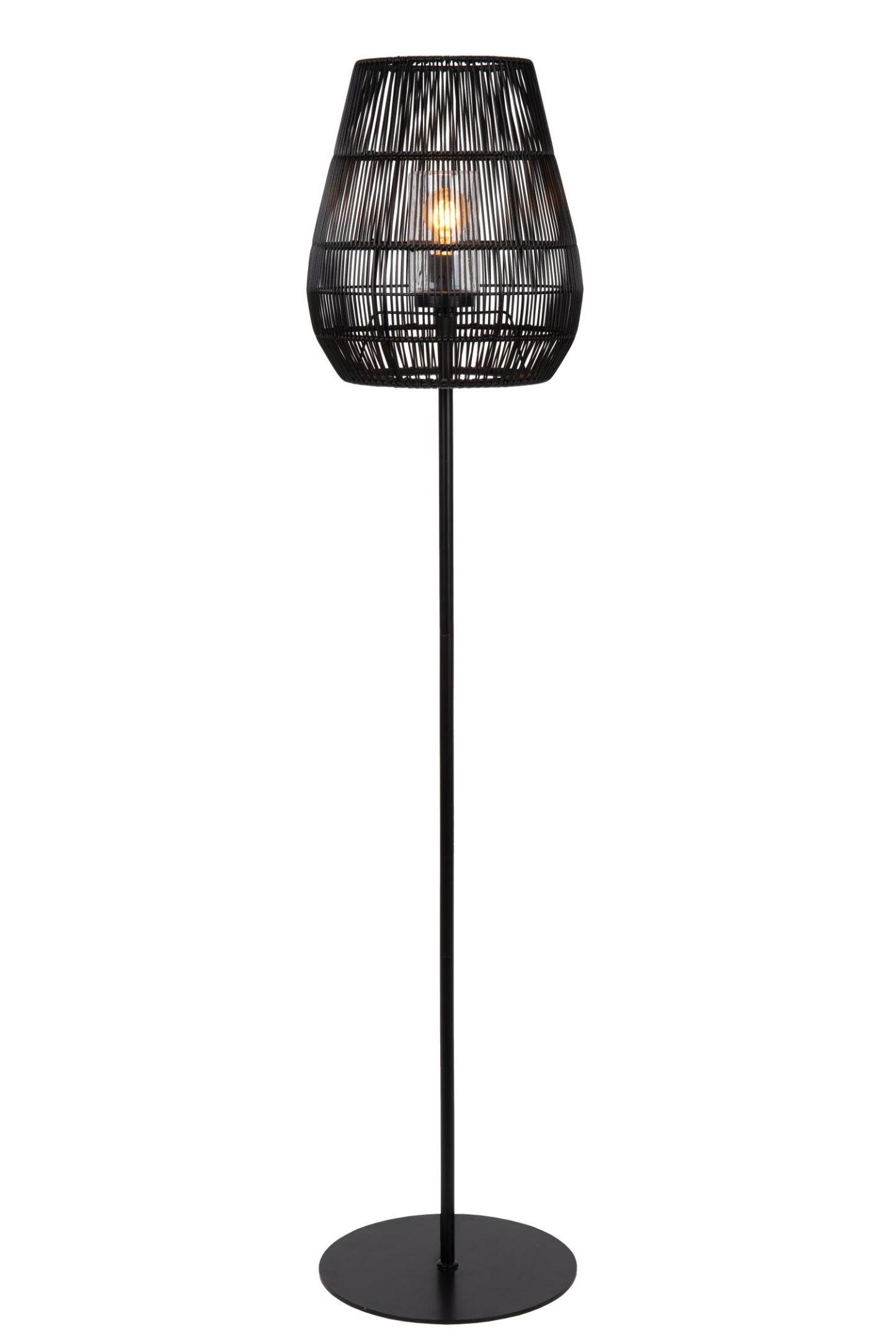 Nerida Outdoor Lights - Matt Black/Black Rattan
