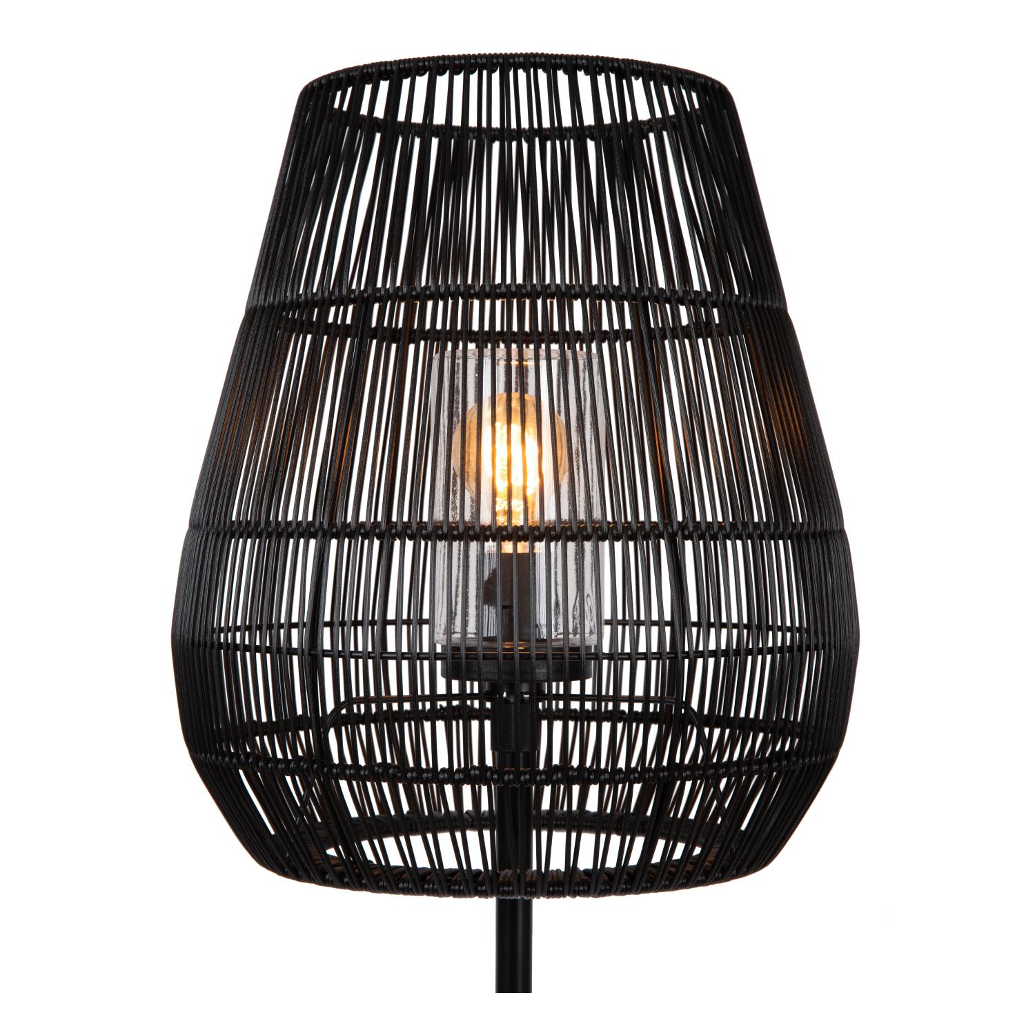 Nerida Outdoor Lights - Matt Black/Black Rattan
