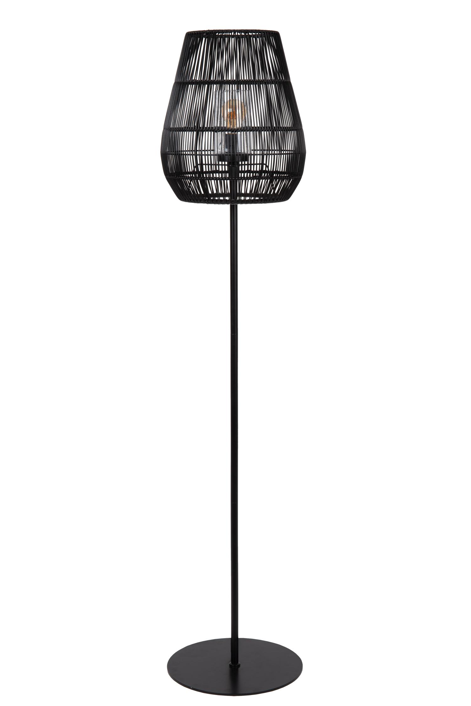 Nerida Outdoor Lights - Matt Black/Black Rattan