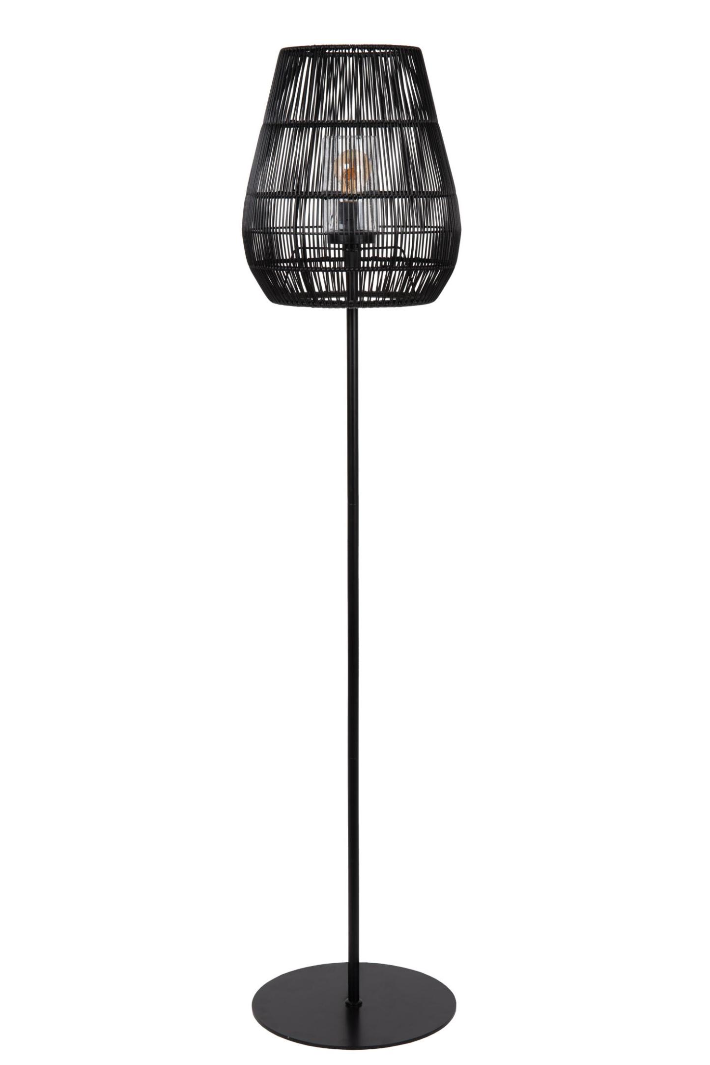 Nerida Outdoor Lights - Matt Black/Black Rattan