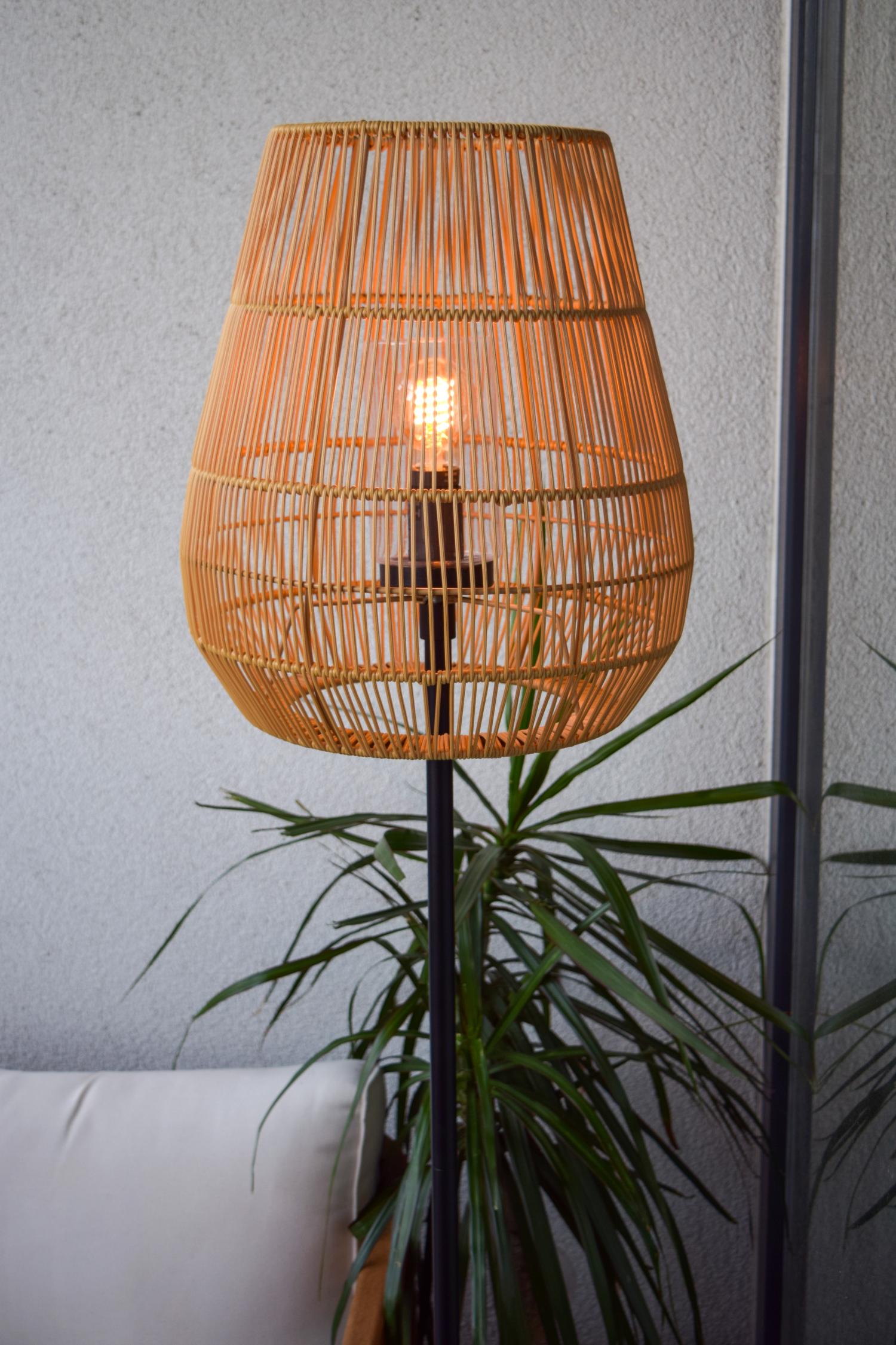 Nerida Outdoor Lights - Matt Black/Black Rattan