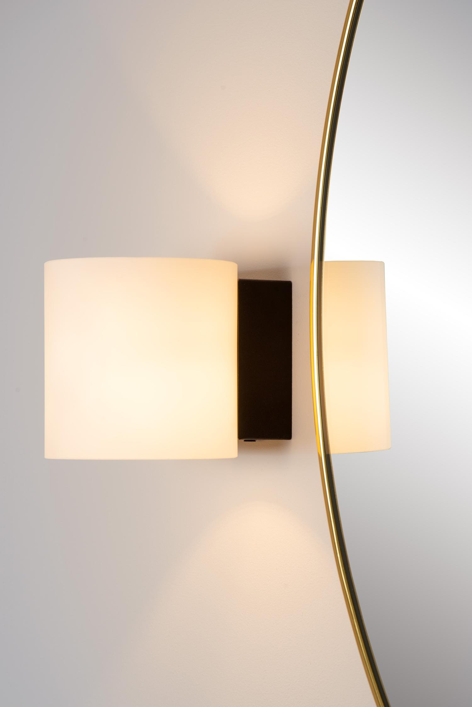 Jelte Wall Lights - Matt Black/Opal