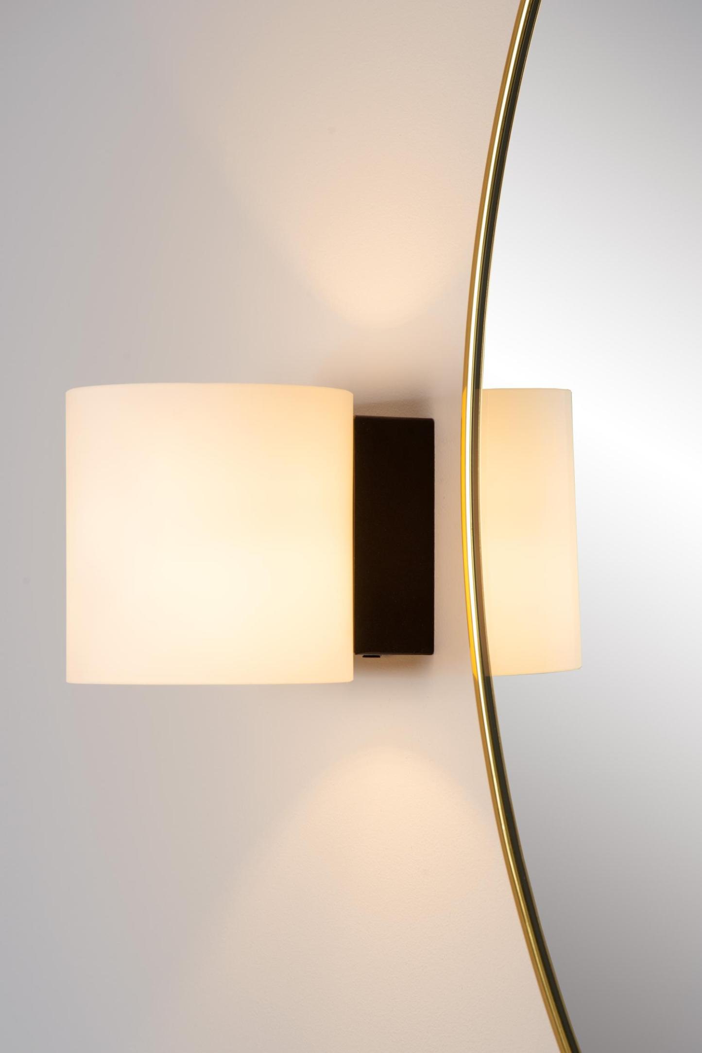 Jelte Wall Lights - Matt Black/Opal