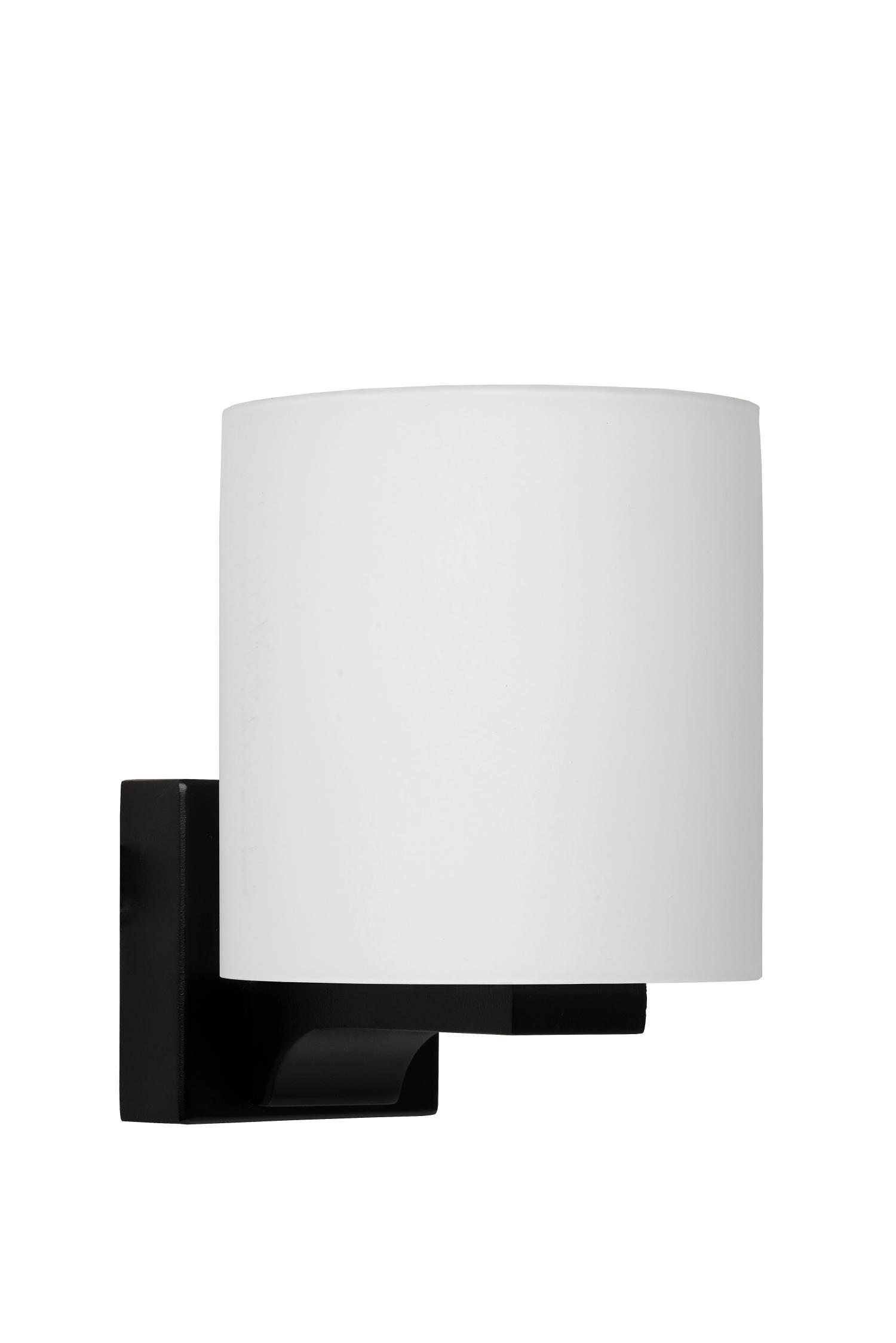 Jenno Wall Lights - Matt Black/Opal