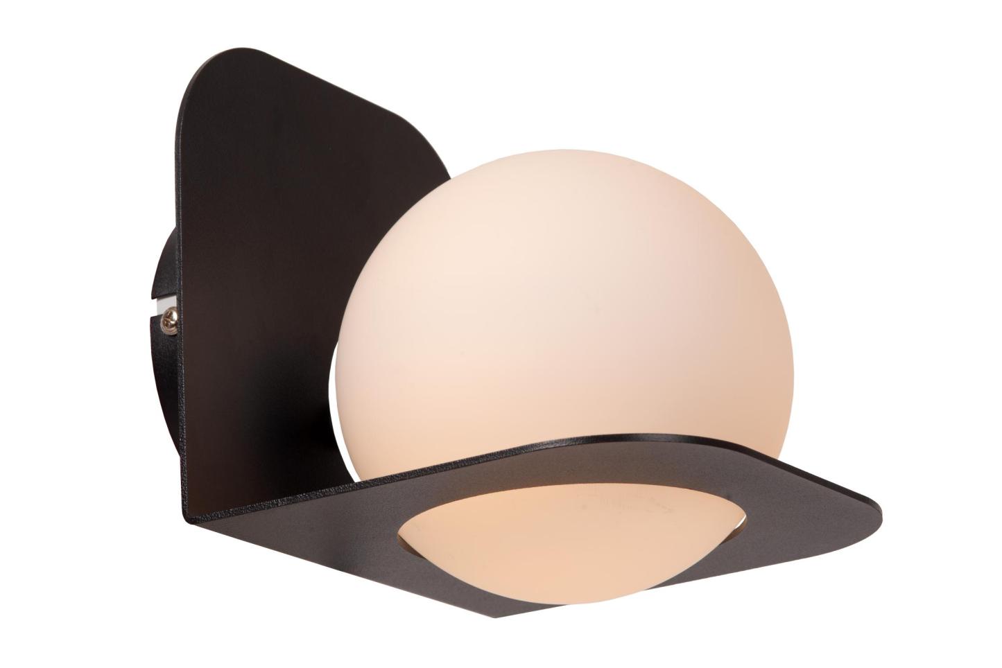 Davy Wall Lights - Matt Black/Opal