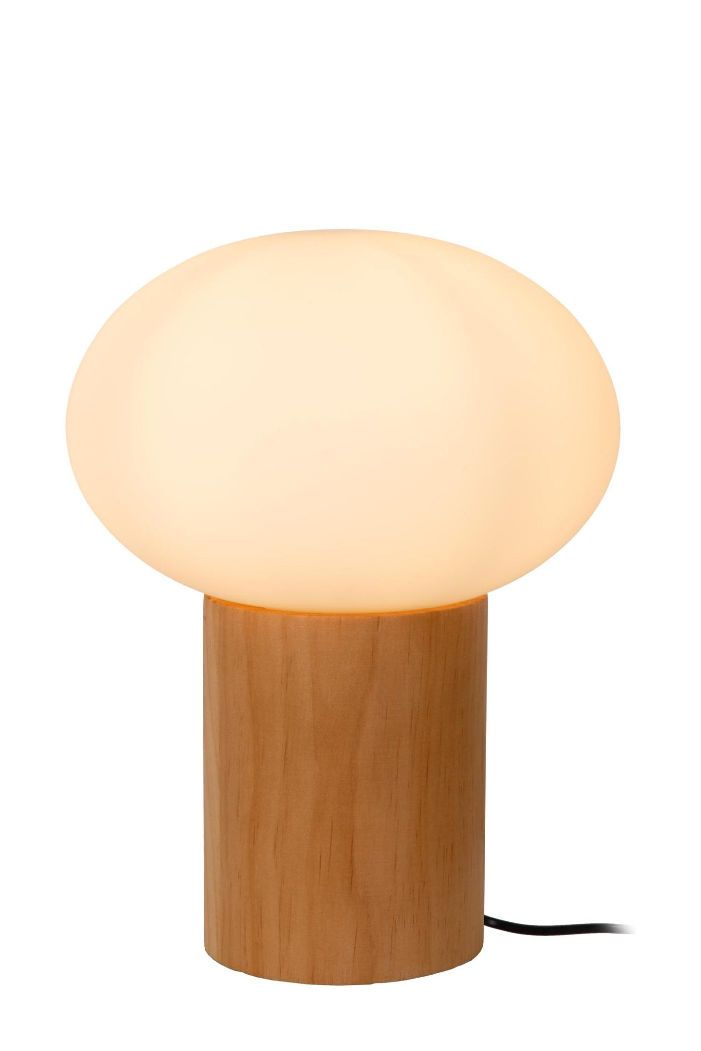 Birtle Table Lamp - Light Wood/Opal
