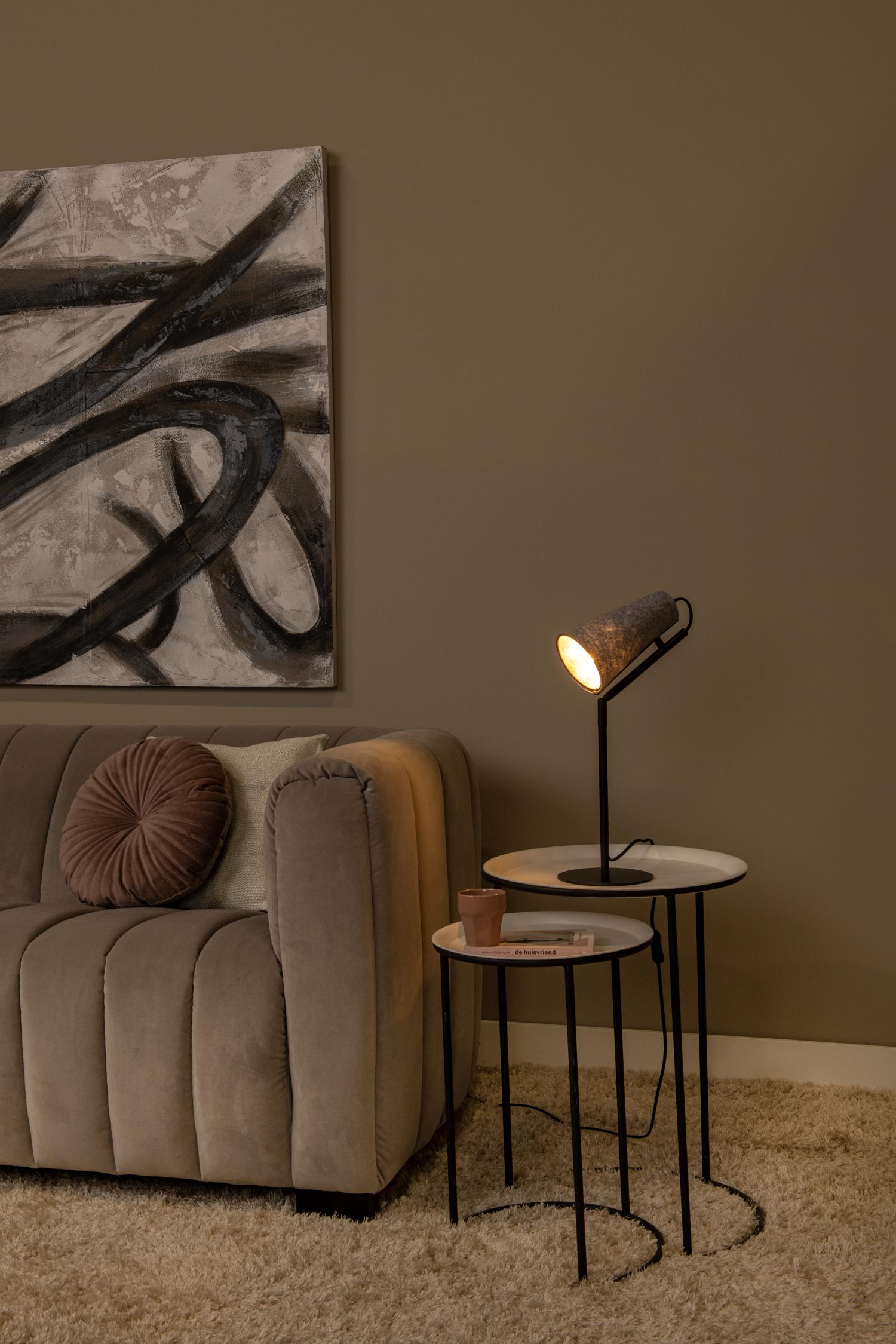 Bensen Table Lamp - Matt Black/Grey