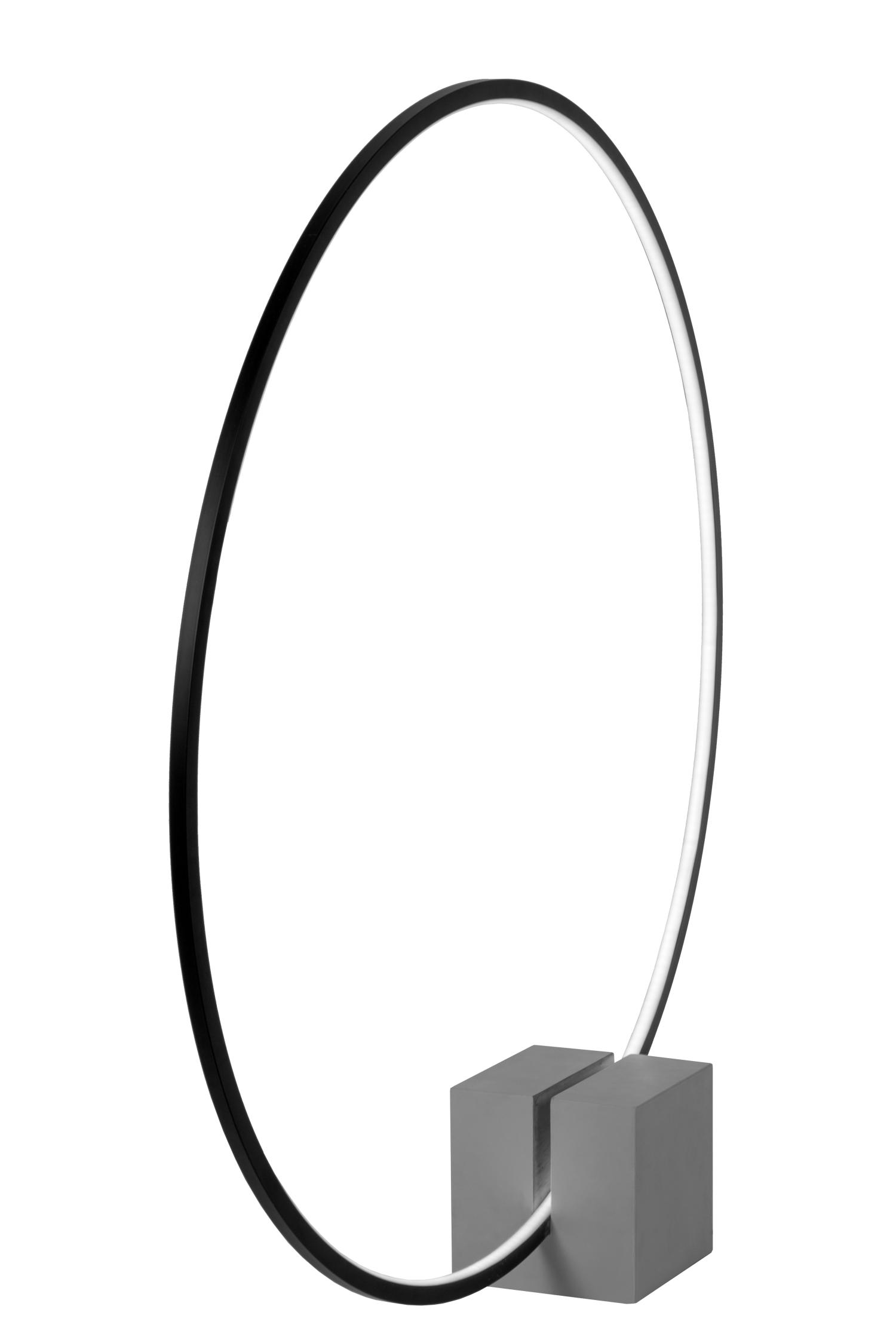 Cirkelis Table Lamp - Matt Black/Opal