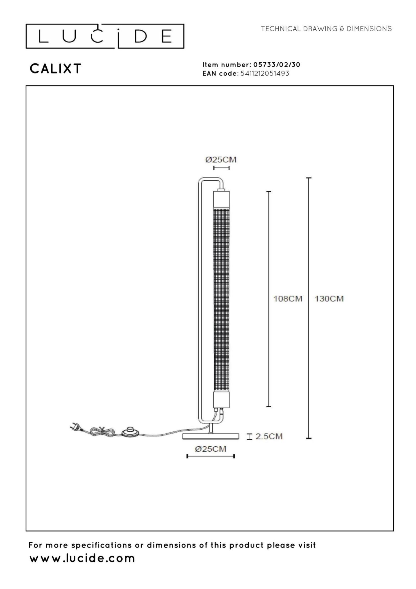 Calixt Floor Lamp - Matt Black