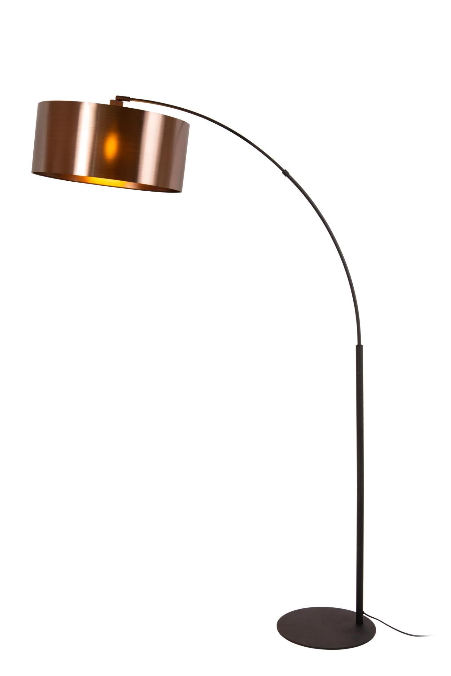 Rankos Floor Lamp - Matt Black/Rust Brown