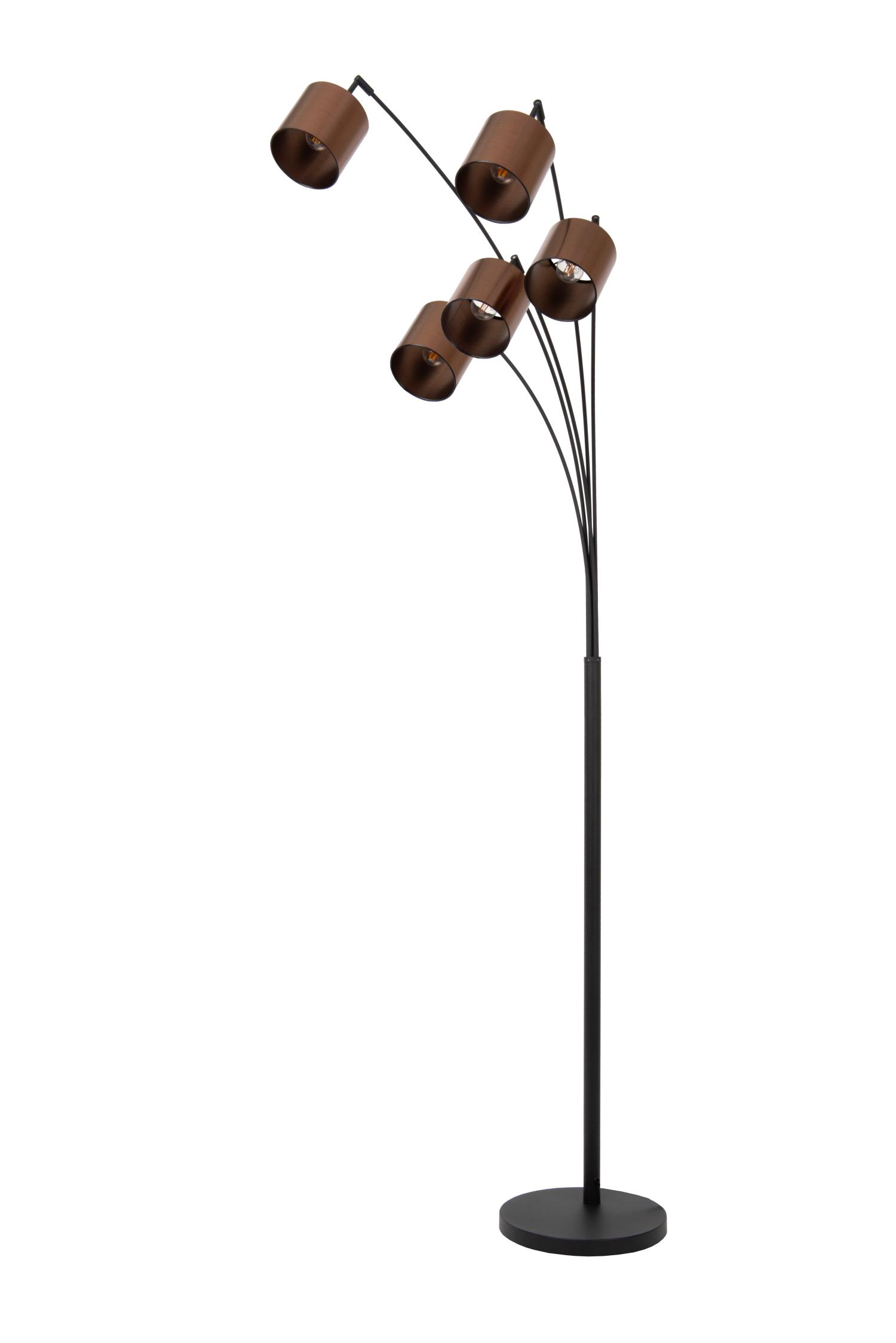 Rankos Floor Lamp - Matt Black/Rust Brown