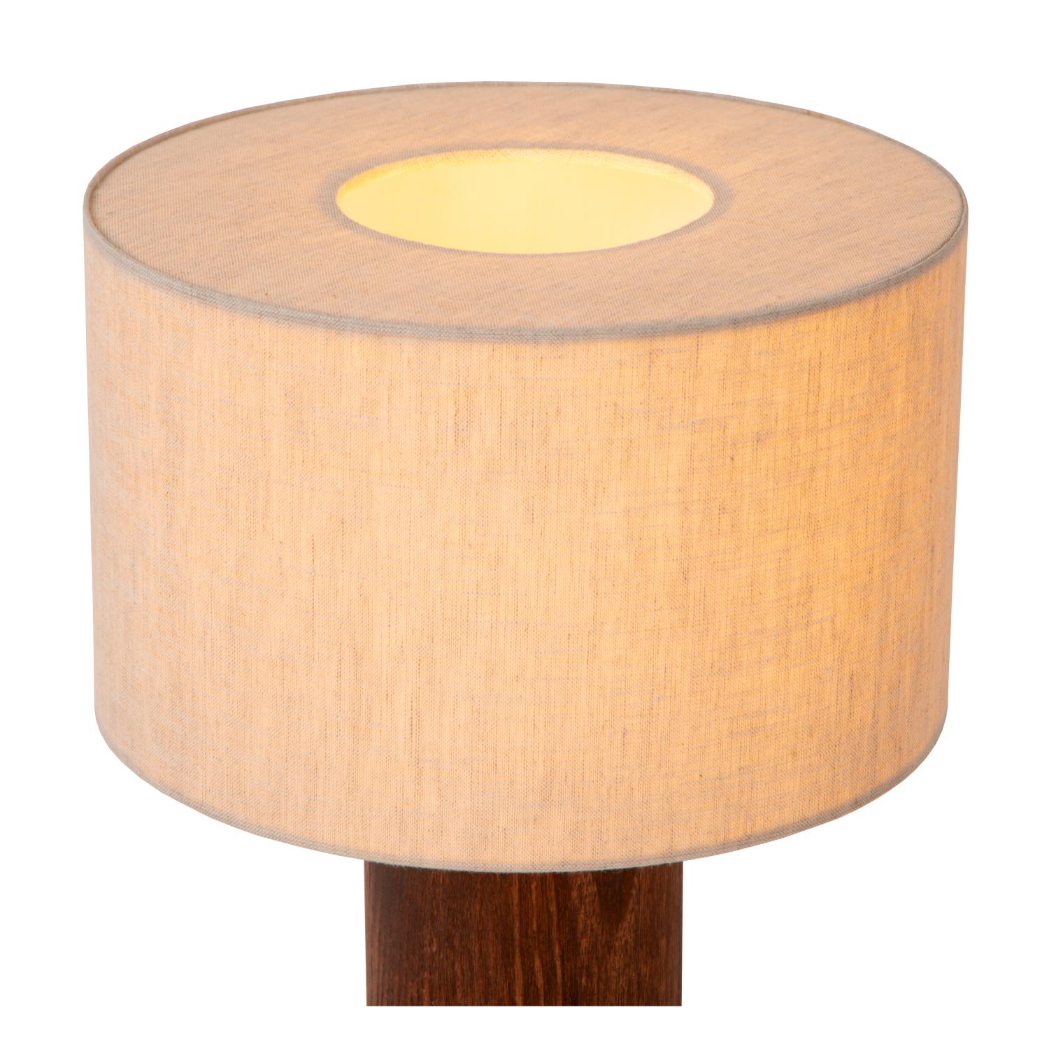 Tachina Table Lamp - Dark Wood/Cream