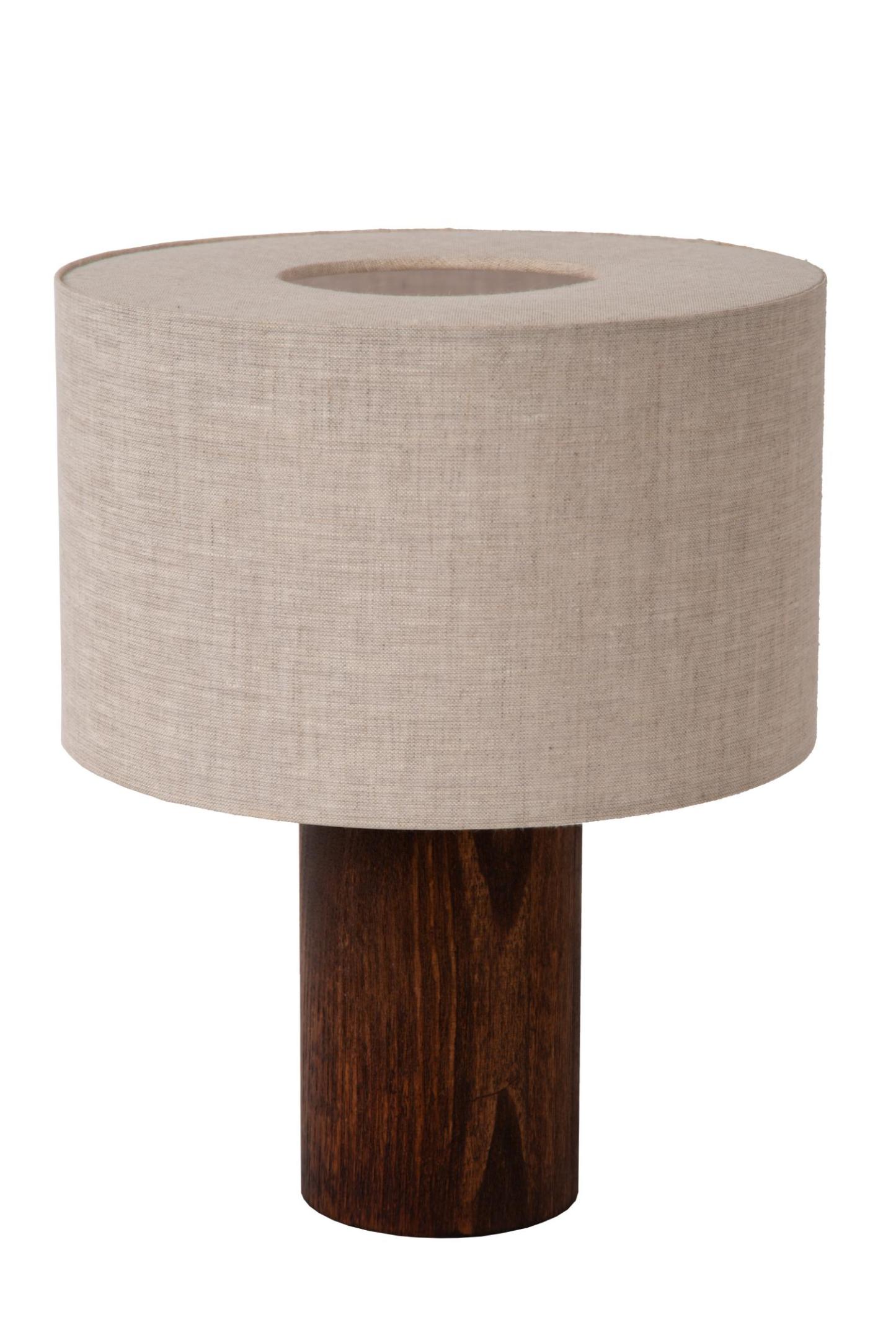 Tachina Table Lamp - Dark Wood/Cream