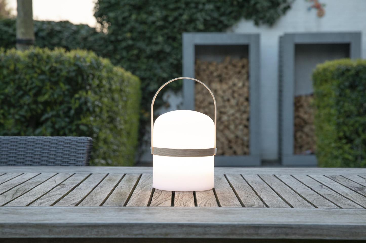 Joe Outdoor Lights - Light Wood/Opal