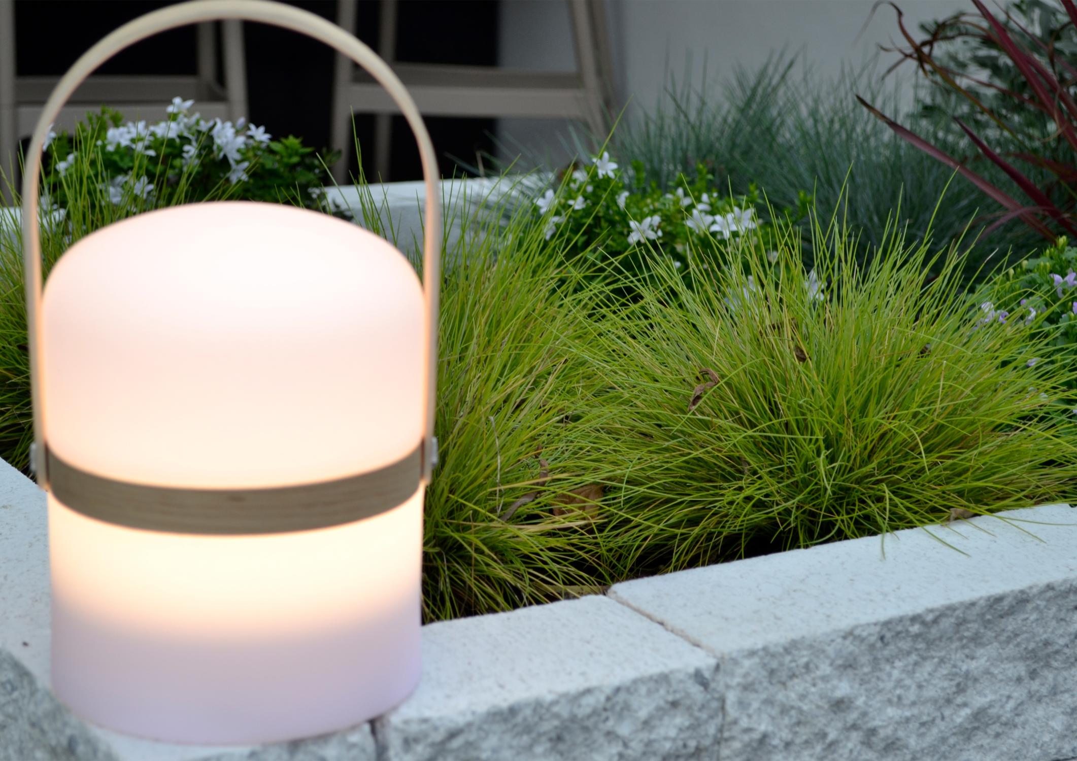 Joe Outdoor Lights - Light Wood/Opal