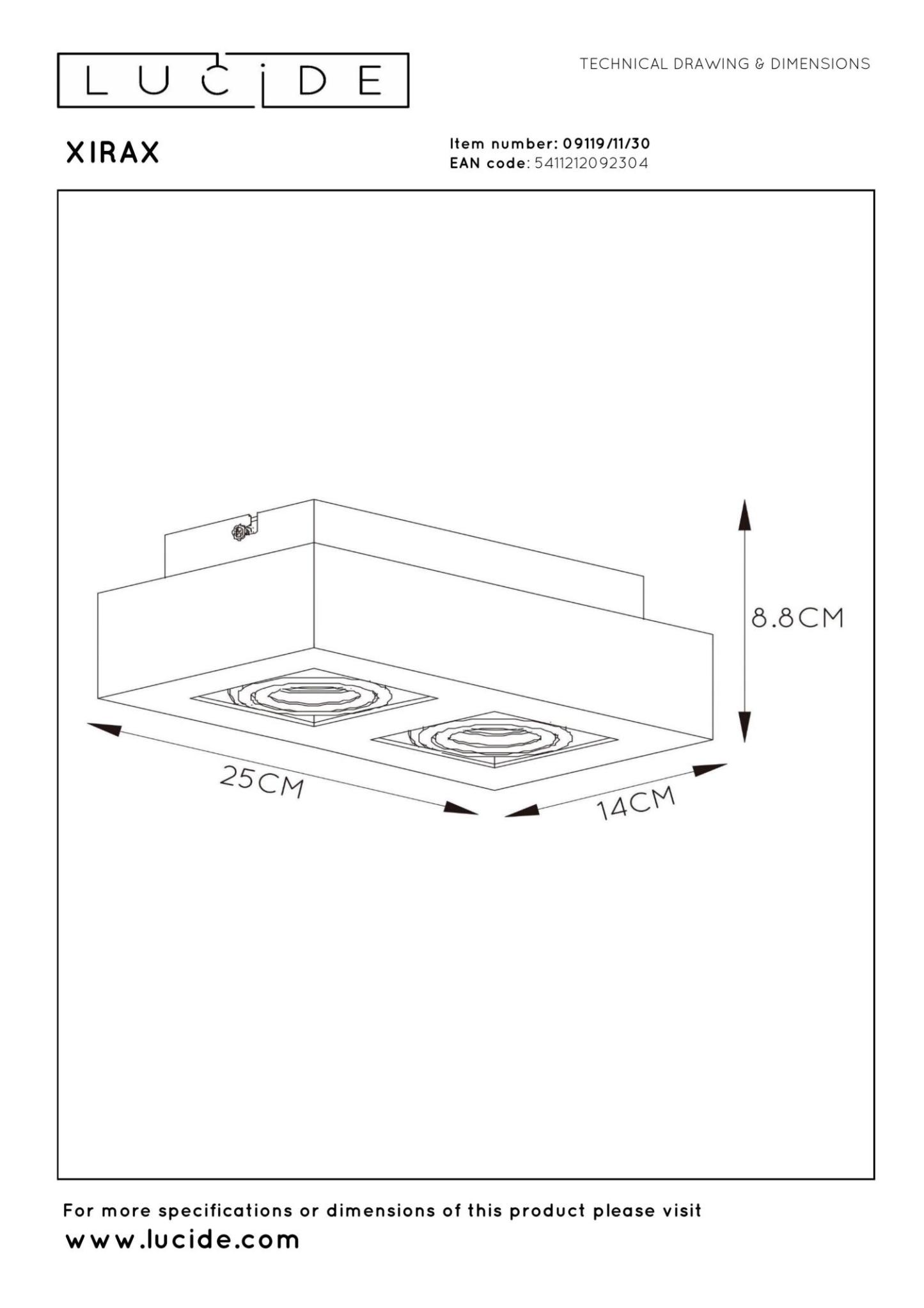 Xirax Ceiling Lights - Matt Black