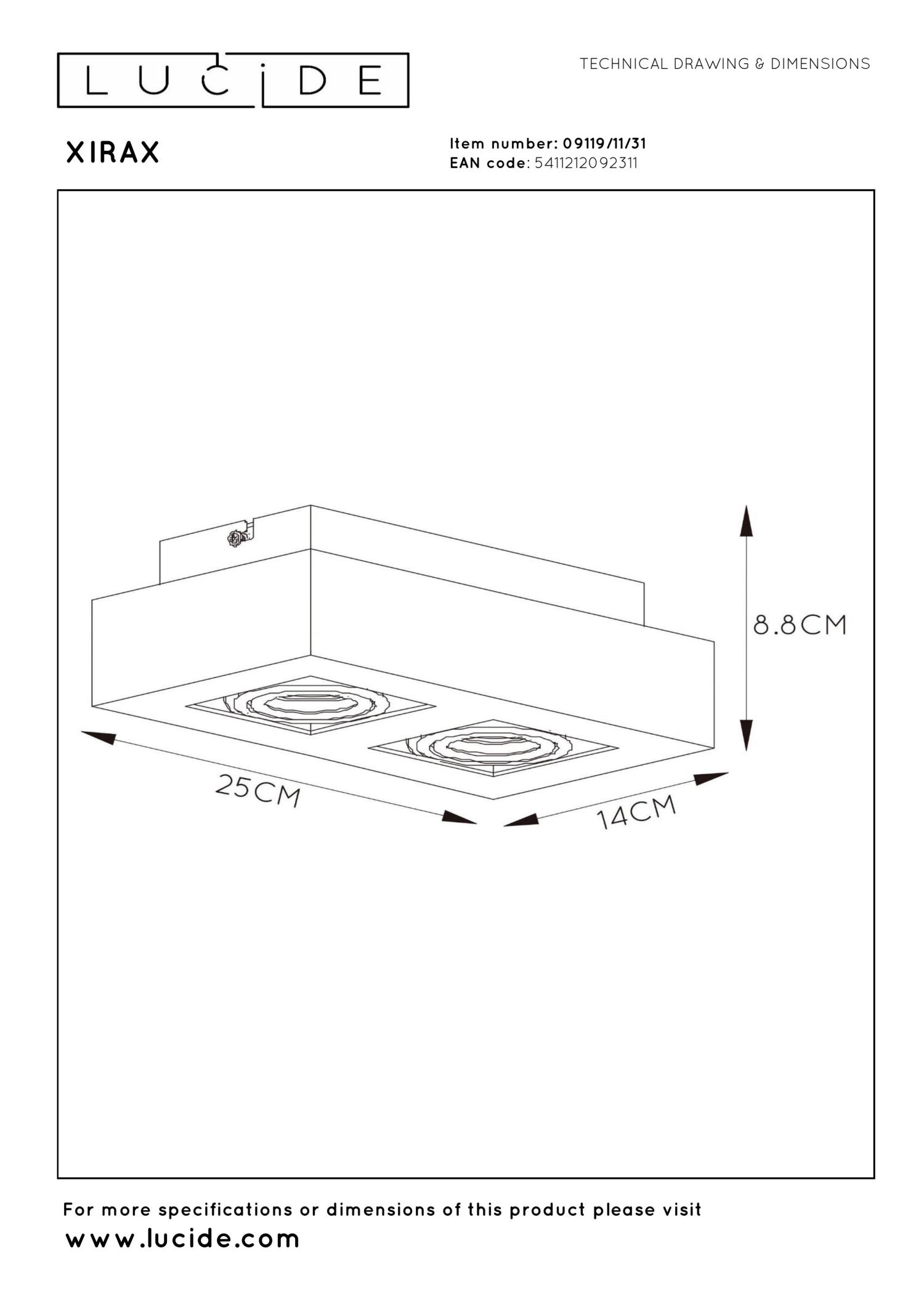 Xirax Ceiling Lights - Matt Black
