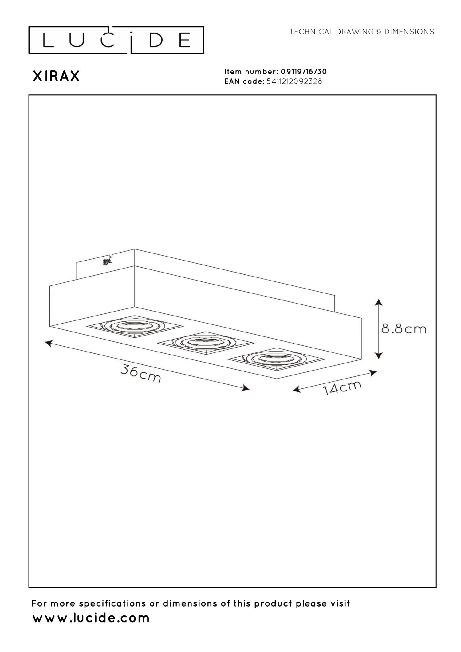 Xirax Ceiling Lights - Matt Black