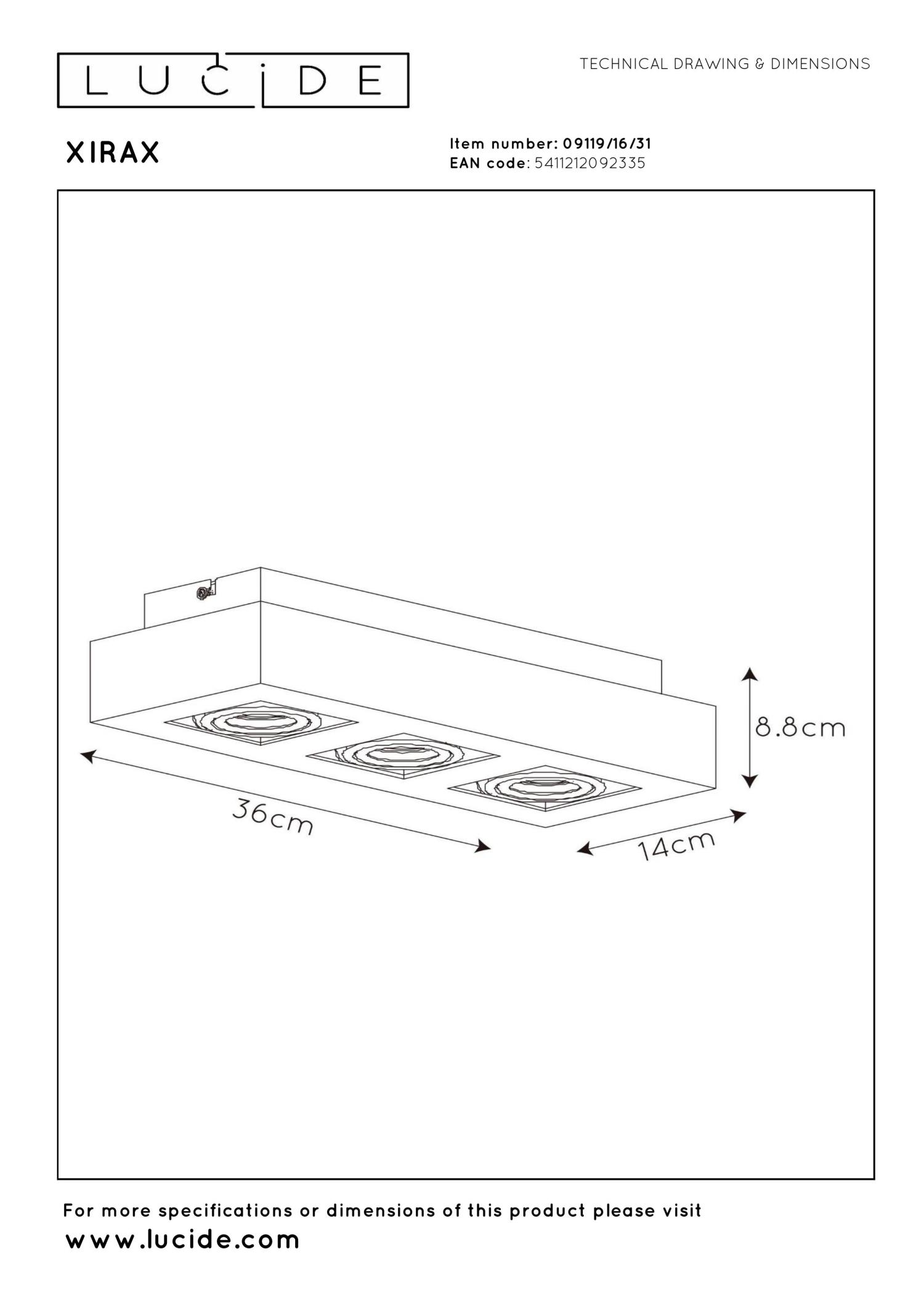 Xirax Ceiling Lights - Matt Black