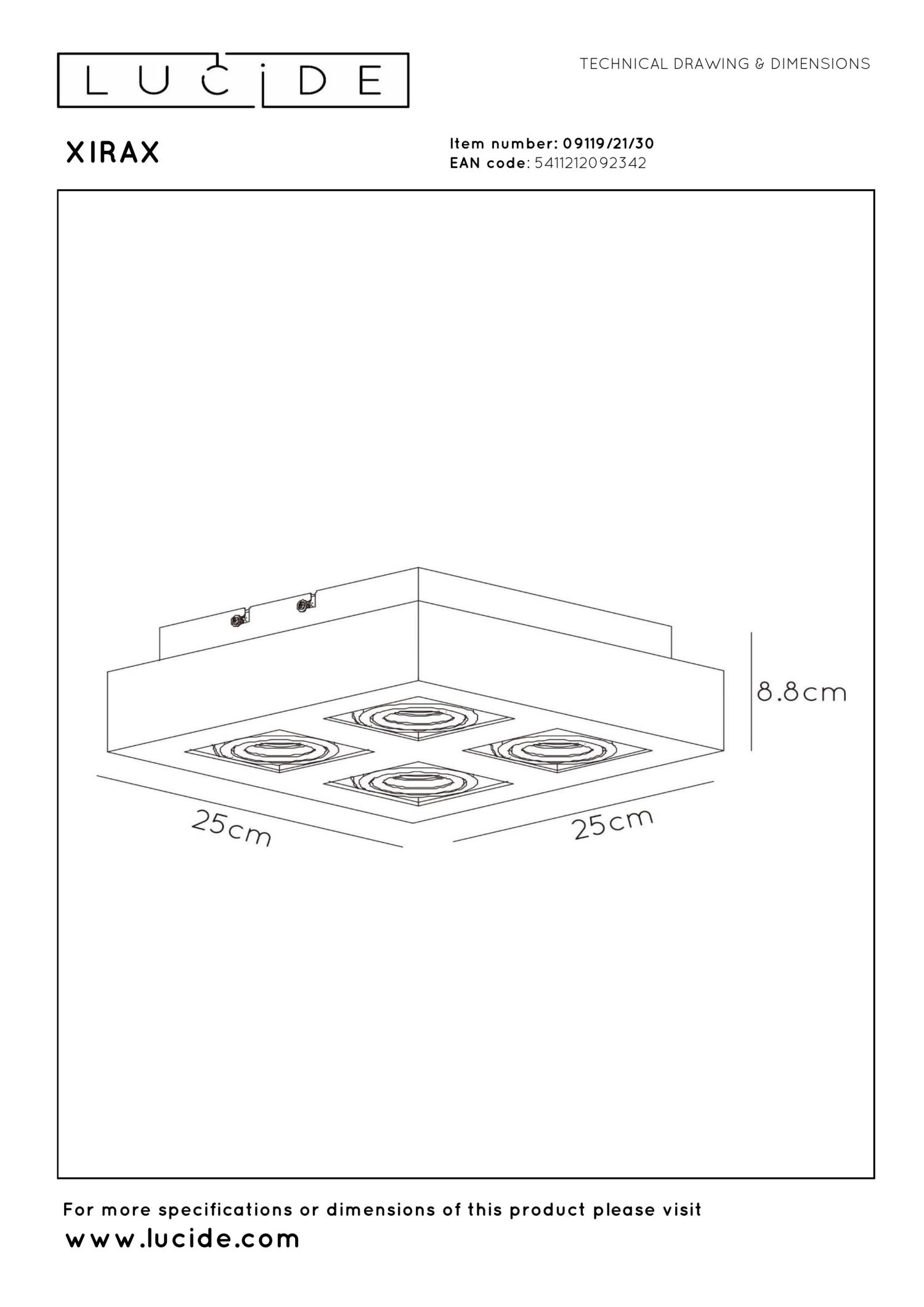 Xirax Ceiling Lights - Matt Black