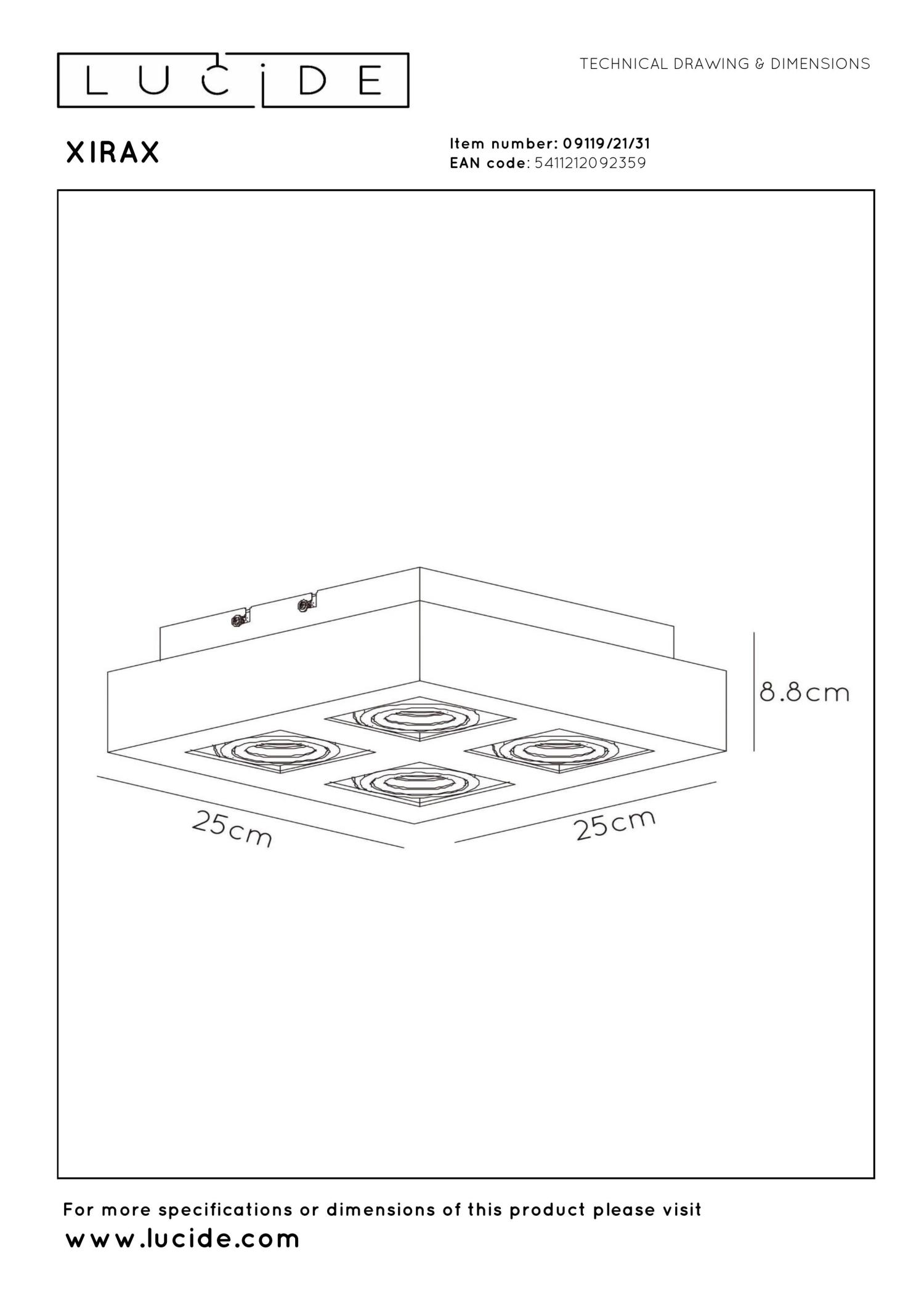Xirax Ceiling Lights - Matt Black