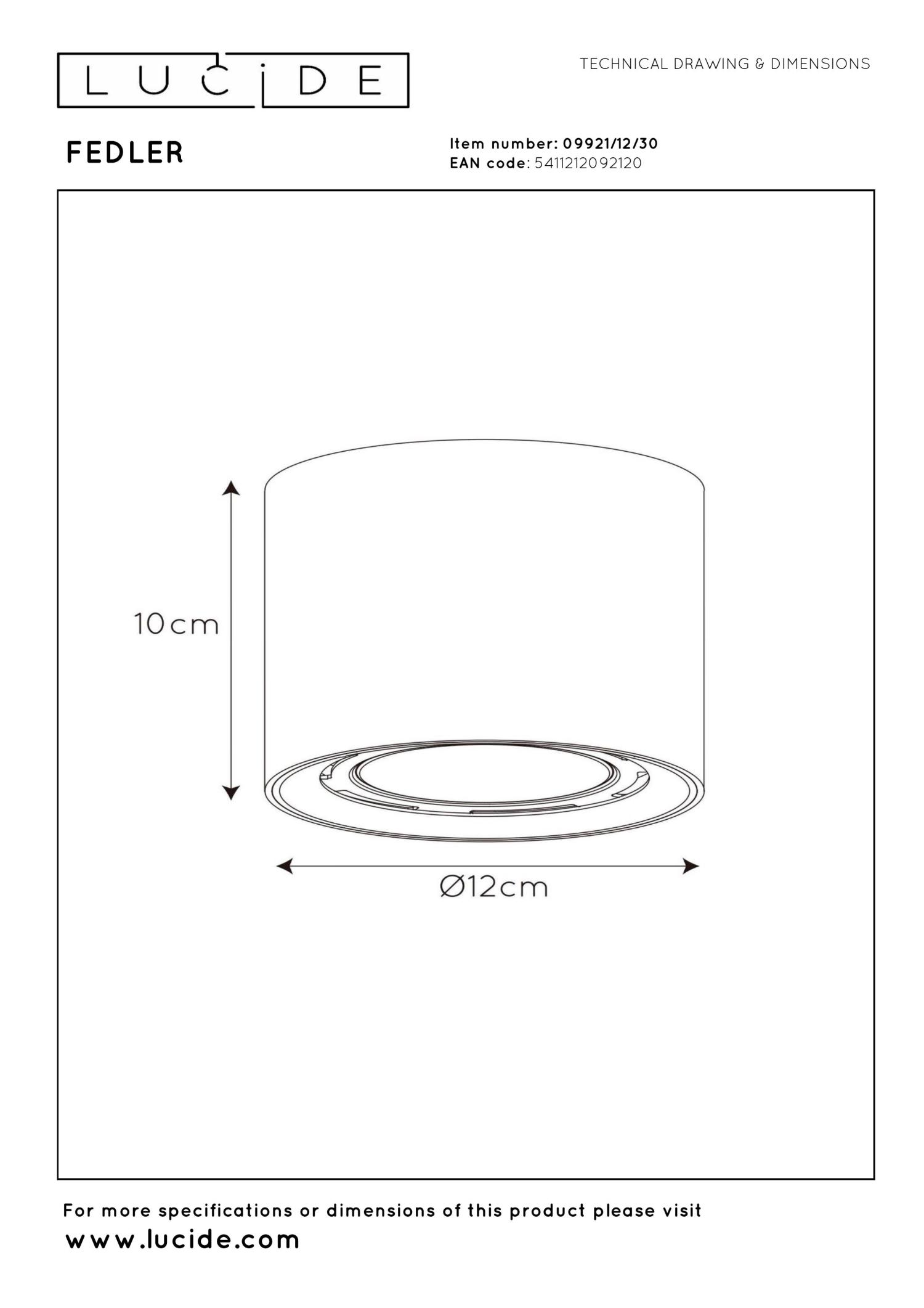 Fedler Ceiling Lights - Matt Black