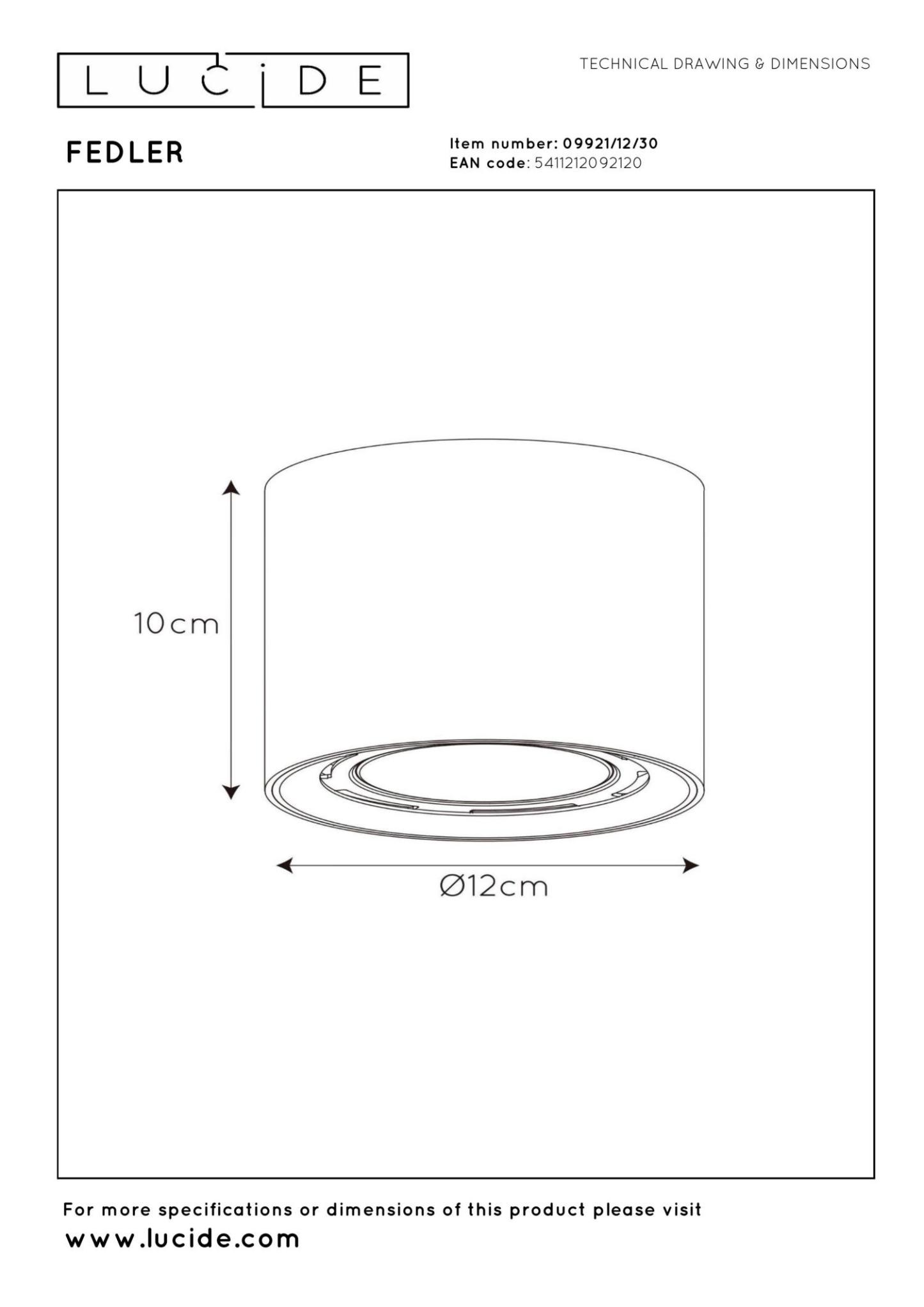 Fedler Ceiling Lights - Matt Black